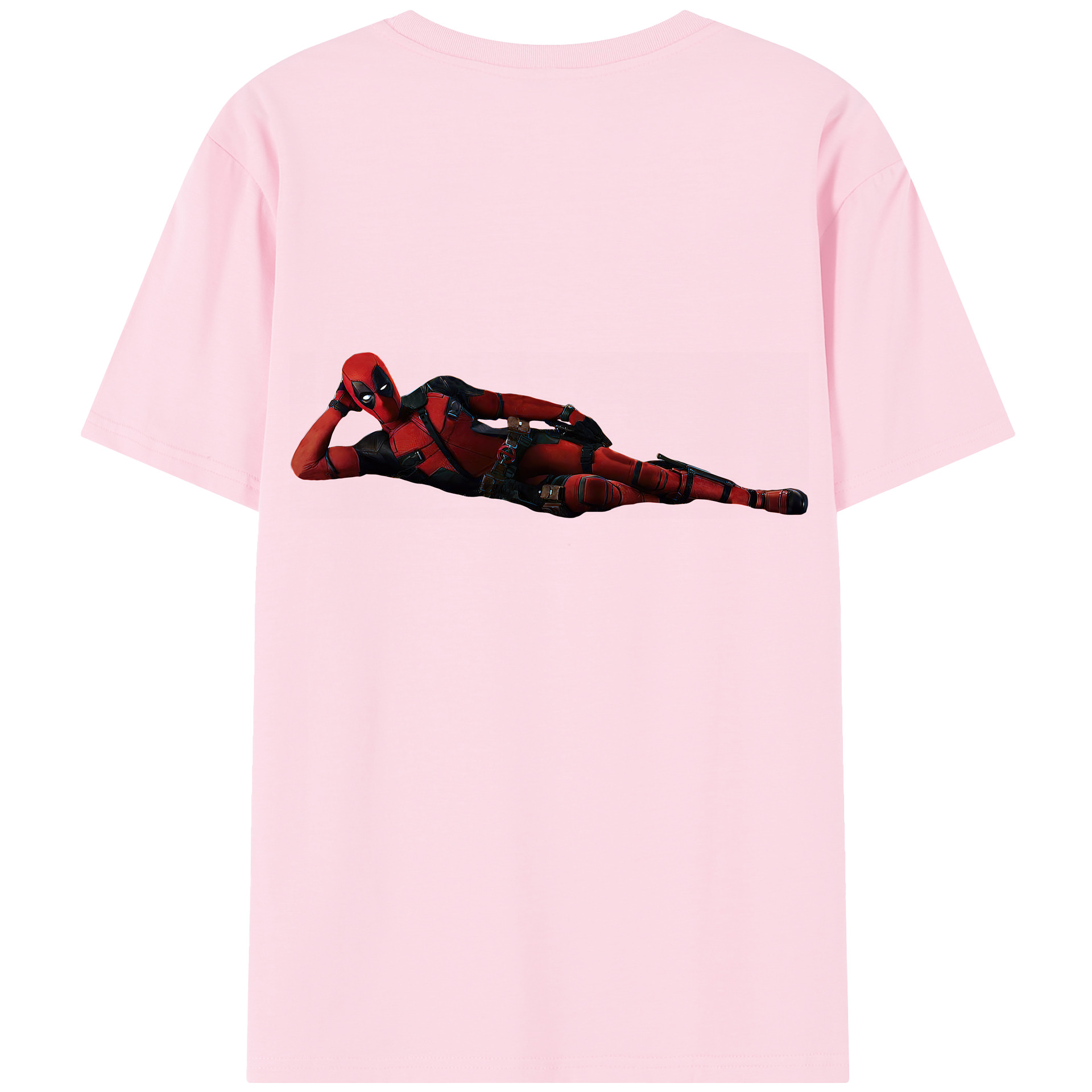 （画像用） Deadpool デッドプール 綿100％半袖Tシャツ（背面プリント）