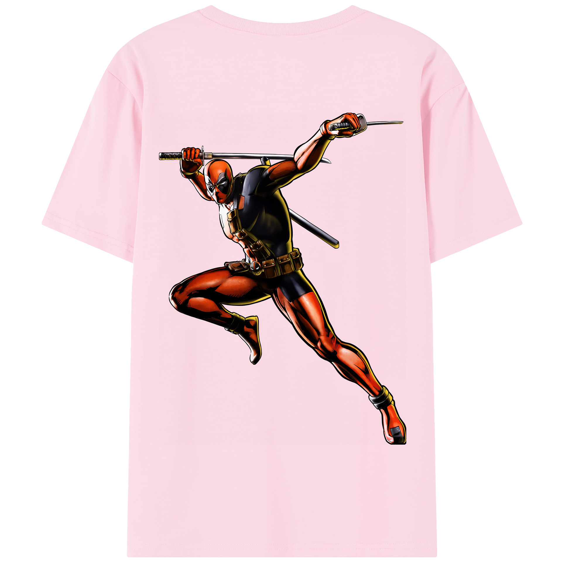 （画像用） Deadpool デッドプール 綿100％半袖Tシャツ（背面プリント）