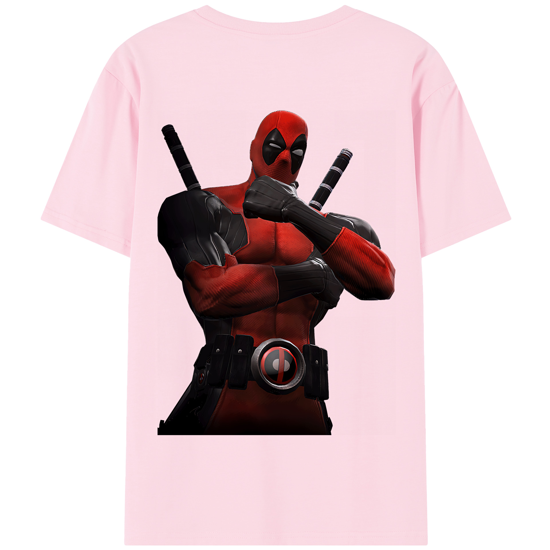 （画像用） Deadpool デッドプール 綿100％半袖Tシャツ（背面プリント）