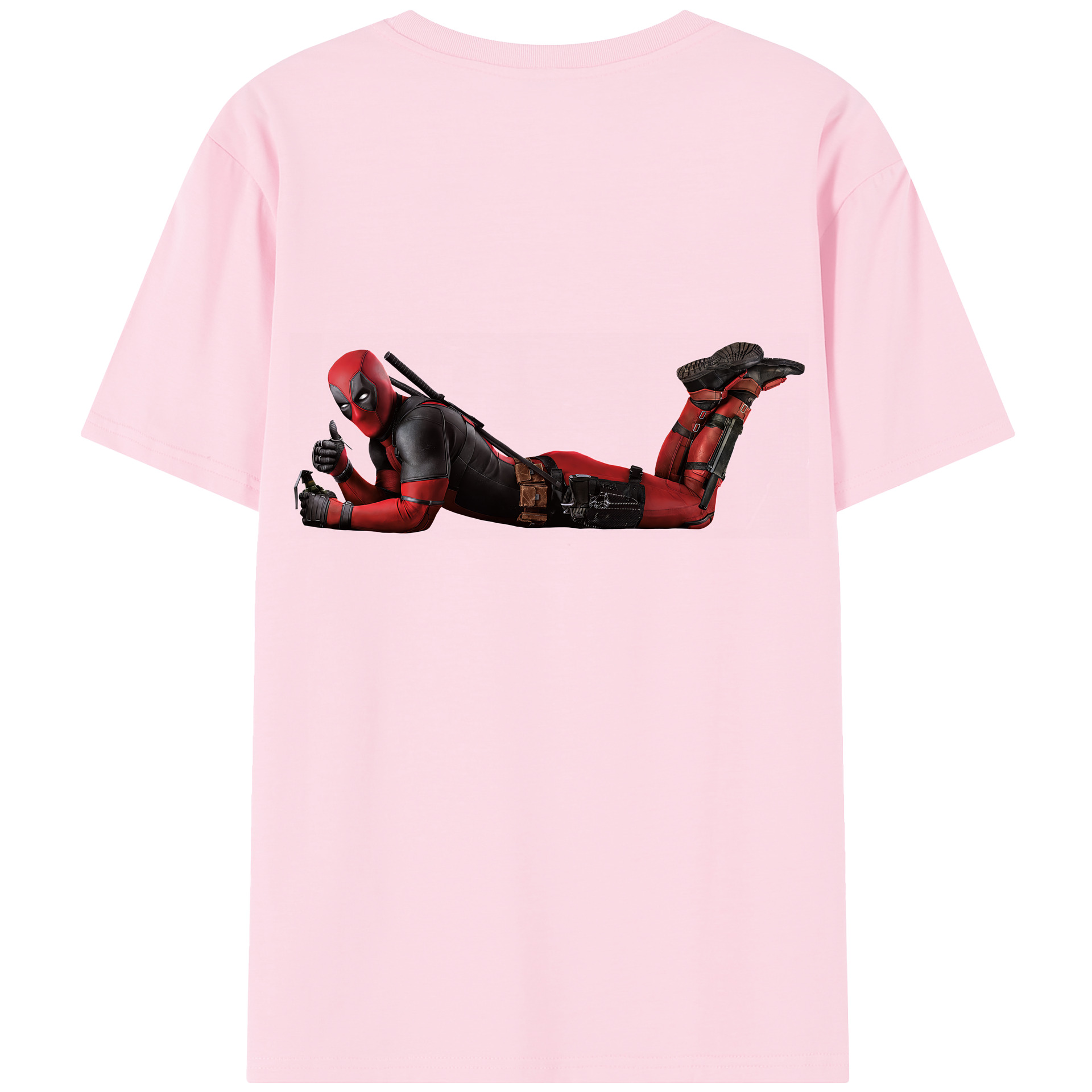 （画像用） Deadpool デッドプール 綿100％半袖Tシャツ（背面プリント）
