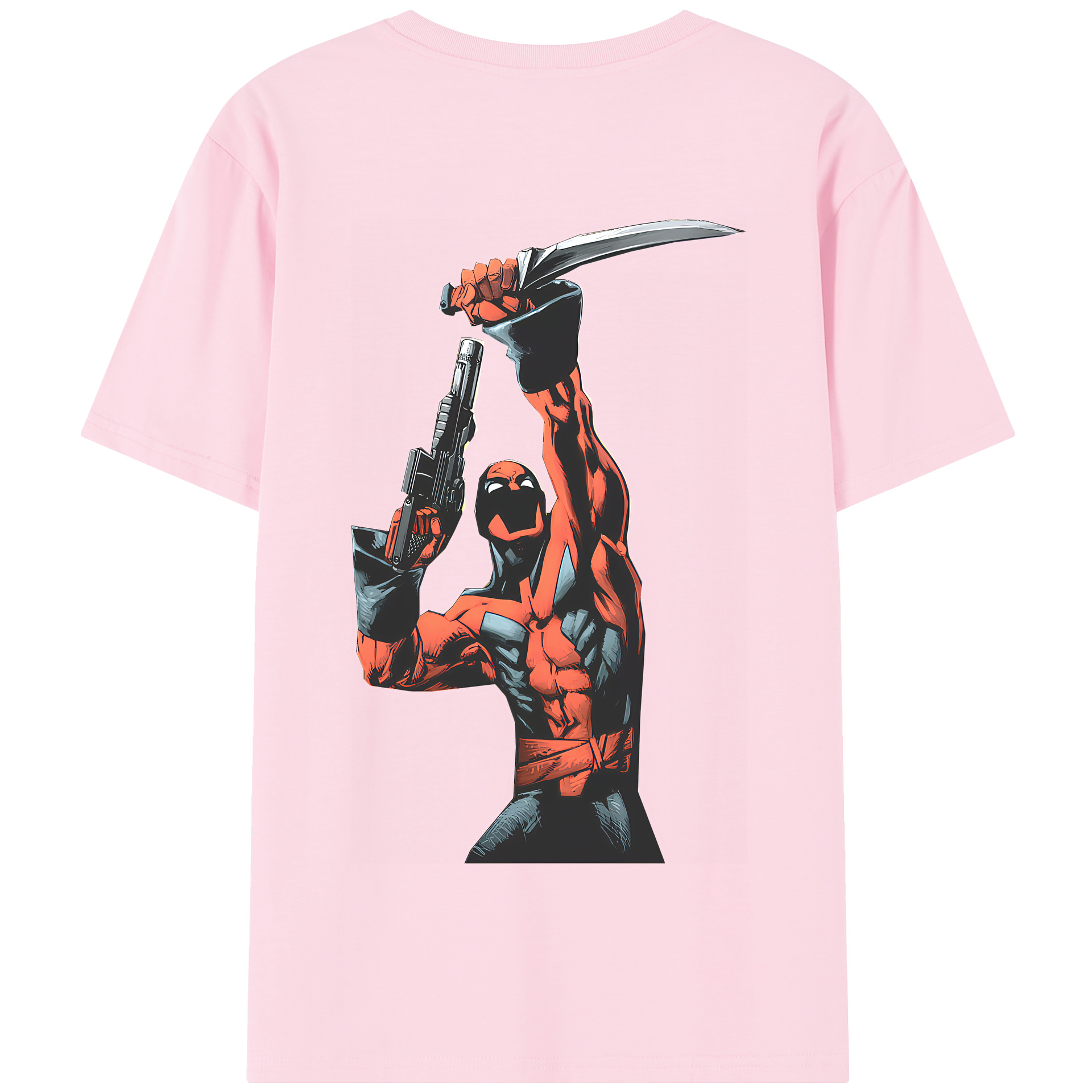 （画像用） Deadpool デッドプール 綿100％半袖Tシャツ（背面プリント）