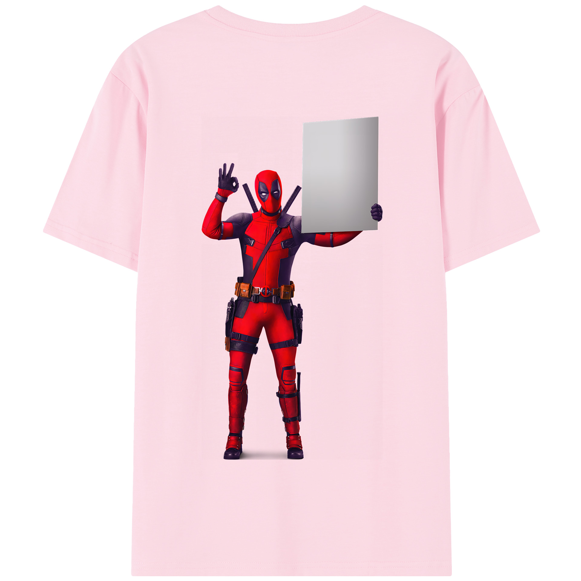 （画像用） Deadpool デッドプール 綿100％半袖Tシャツ（背面プリント）
