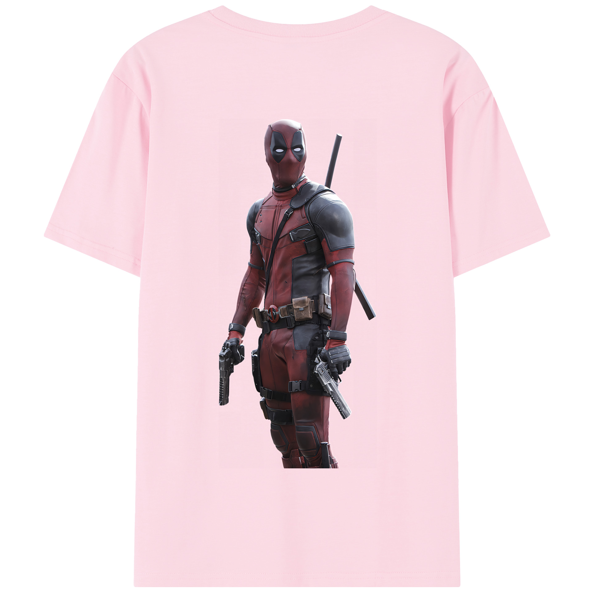 （画像用） Deadpool デッドプール 綿100％半袖Tシャツ（背面プリント）