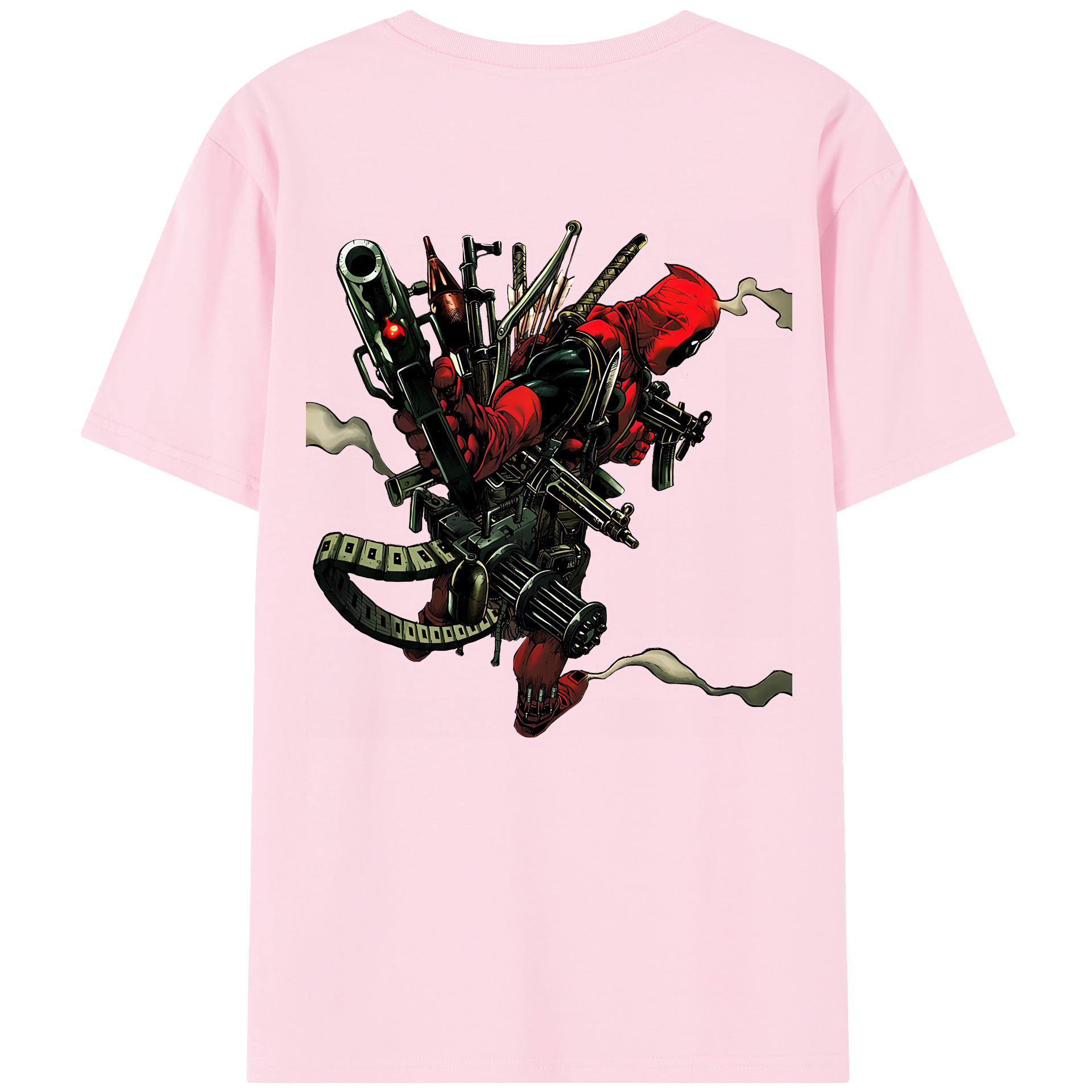 （画像用） Deadpool デッドプール 綿100％半袖Tシャツ（背面プリント）
