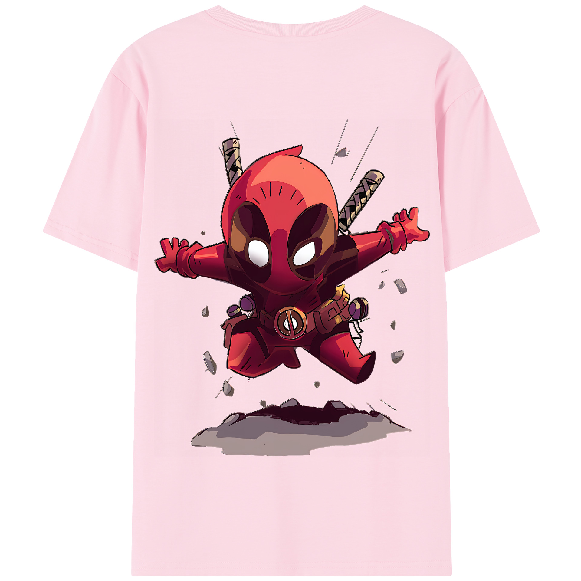 （画像用） Deadpool デッドプール 綿100％半袖Tシャツ（背面プリント）