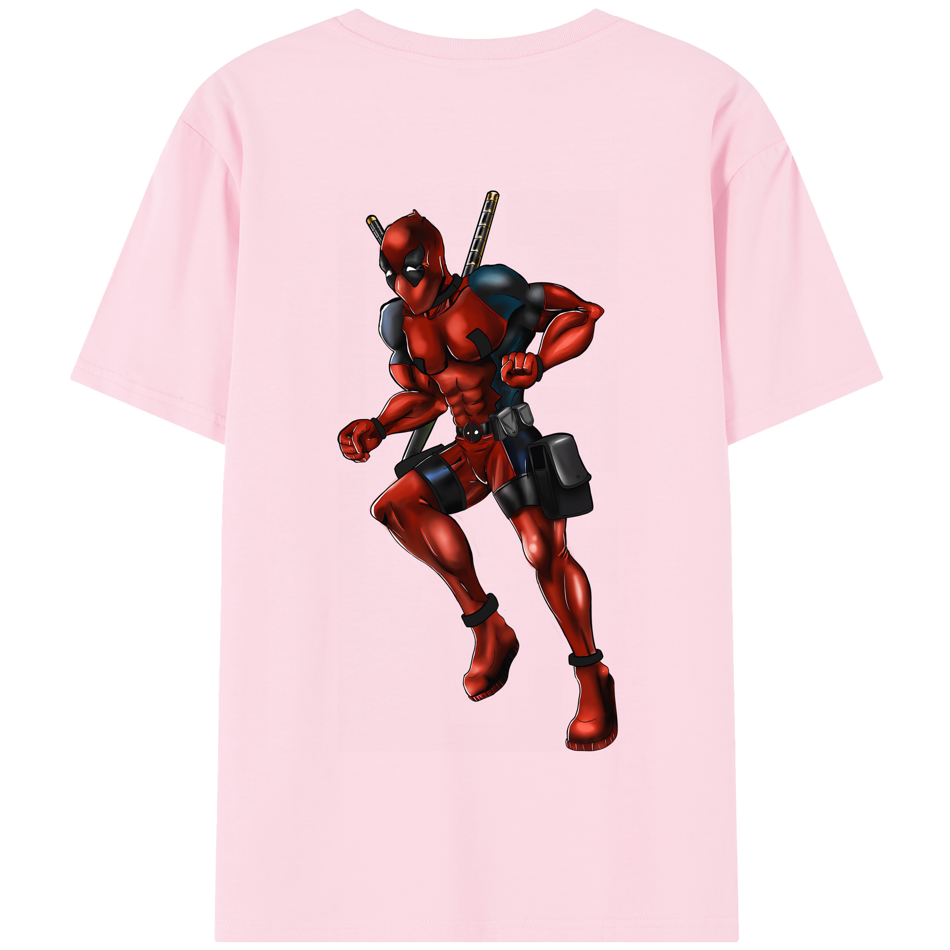 （画像用） Deadpool デッドプール 綿100％半袖Tシャツ（背面プリント）