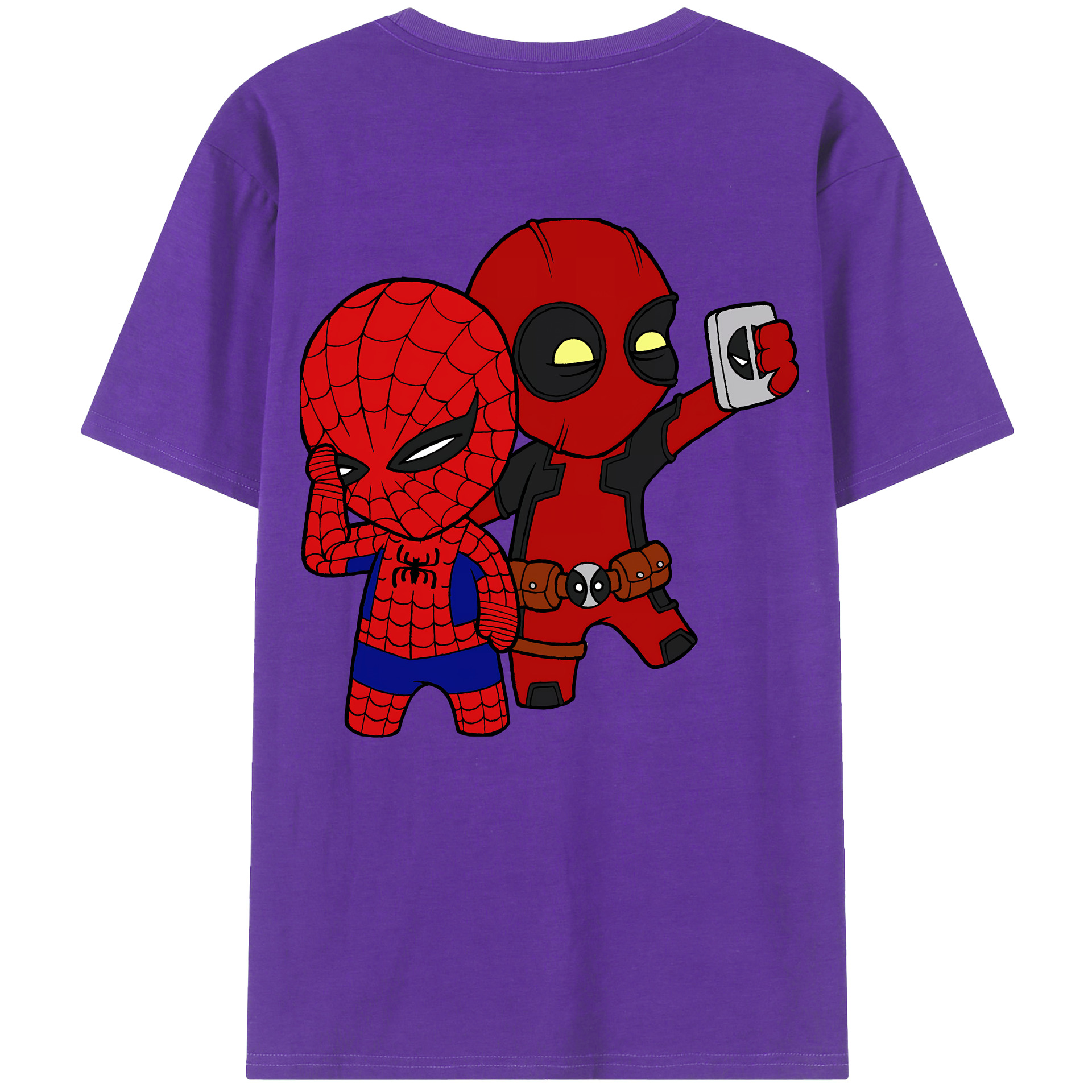 （画像用） Deadpool デッドプール 綿100％半袖Tシャツ（背面プリント）