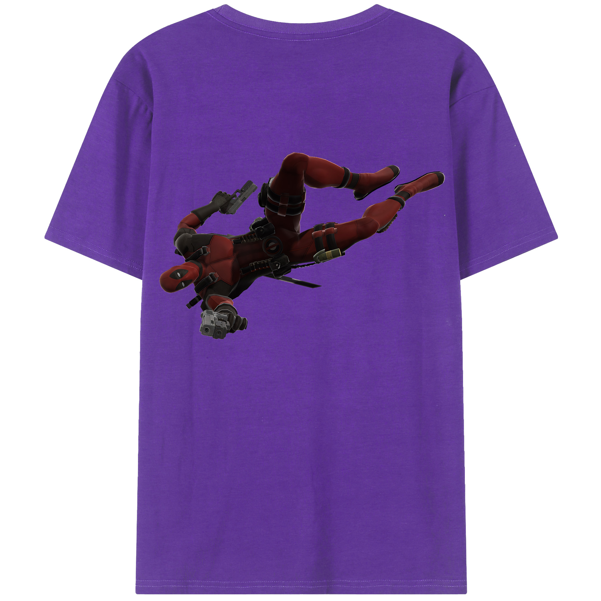 （画像用） Deadpool デッドプール 綿100％半袖Tシャツ（背面プリント）