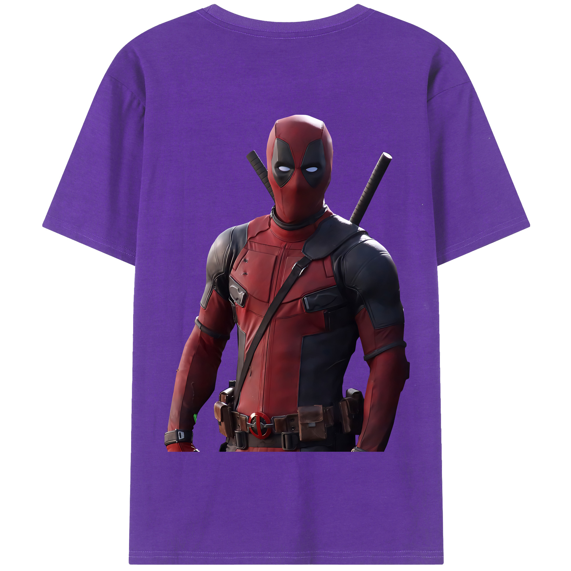 （画像用） Deadpool デッドプール 綿100％半袖Tシャツ（背面プリント）