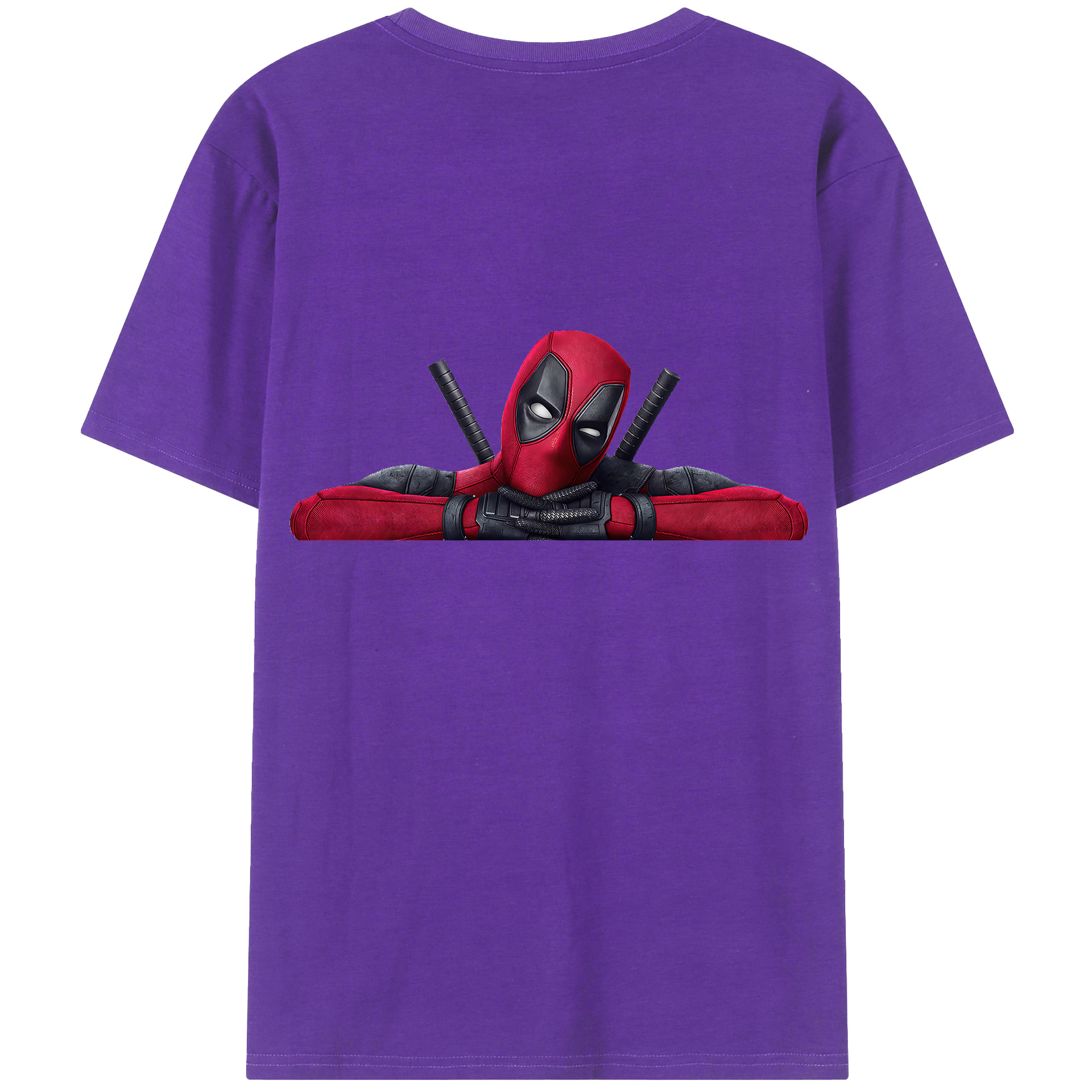 （画像用） Deadpool デッドプール 綿100％半袖Tシャツ（背面プリント）