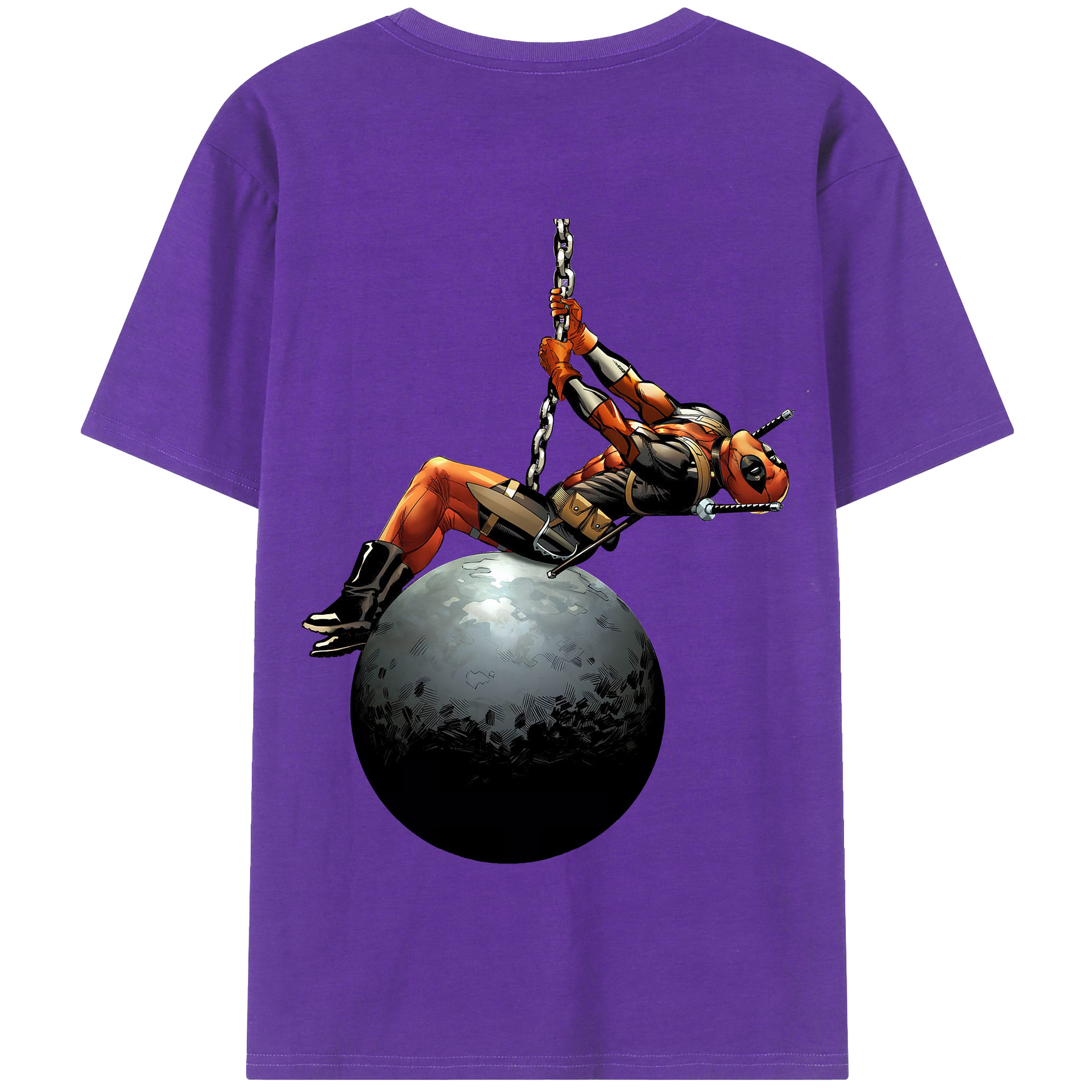 （画像用） Deadpool デッドプール 綿100％半袖Tシャツ（背面プリント）