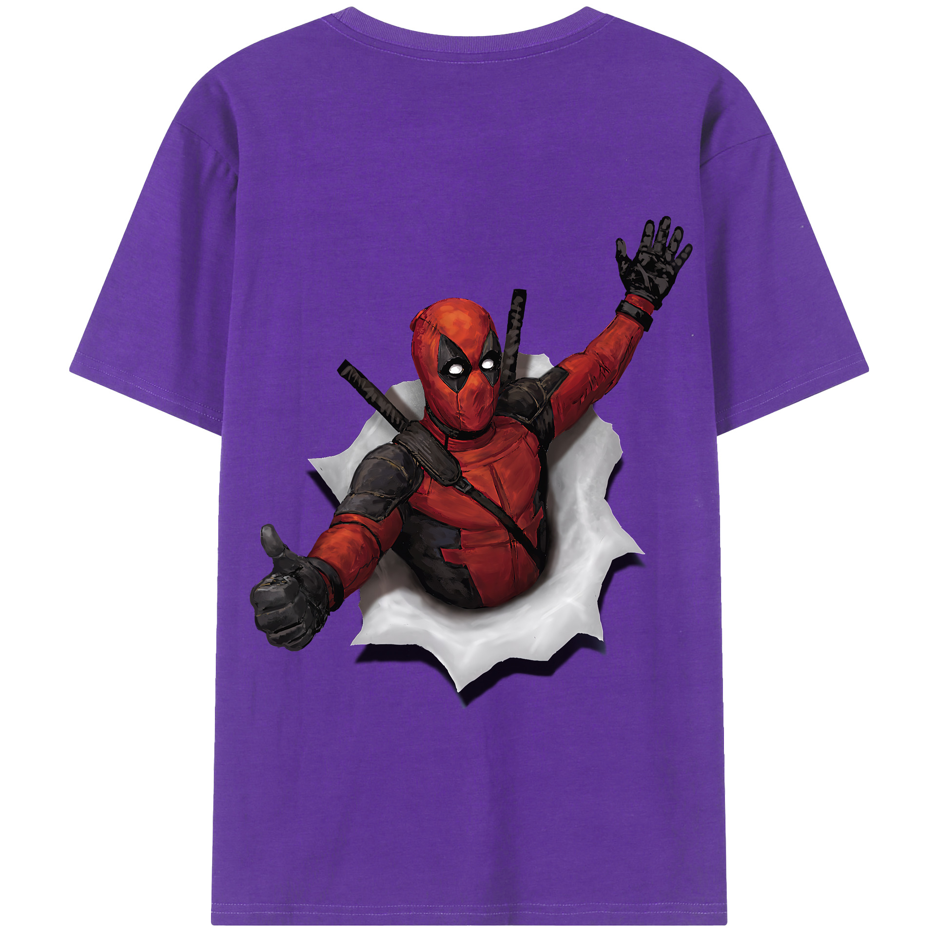 （画像用） Deadpool デッドプール 綿100％半袖Tシャツ（背面プリント）