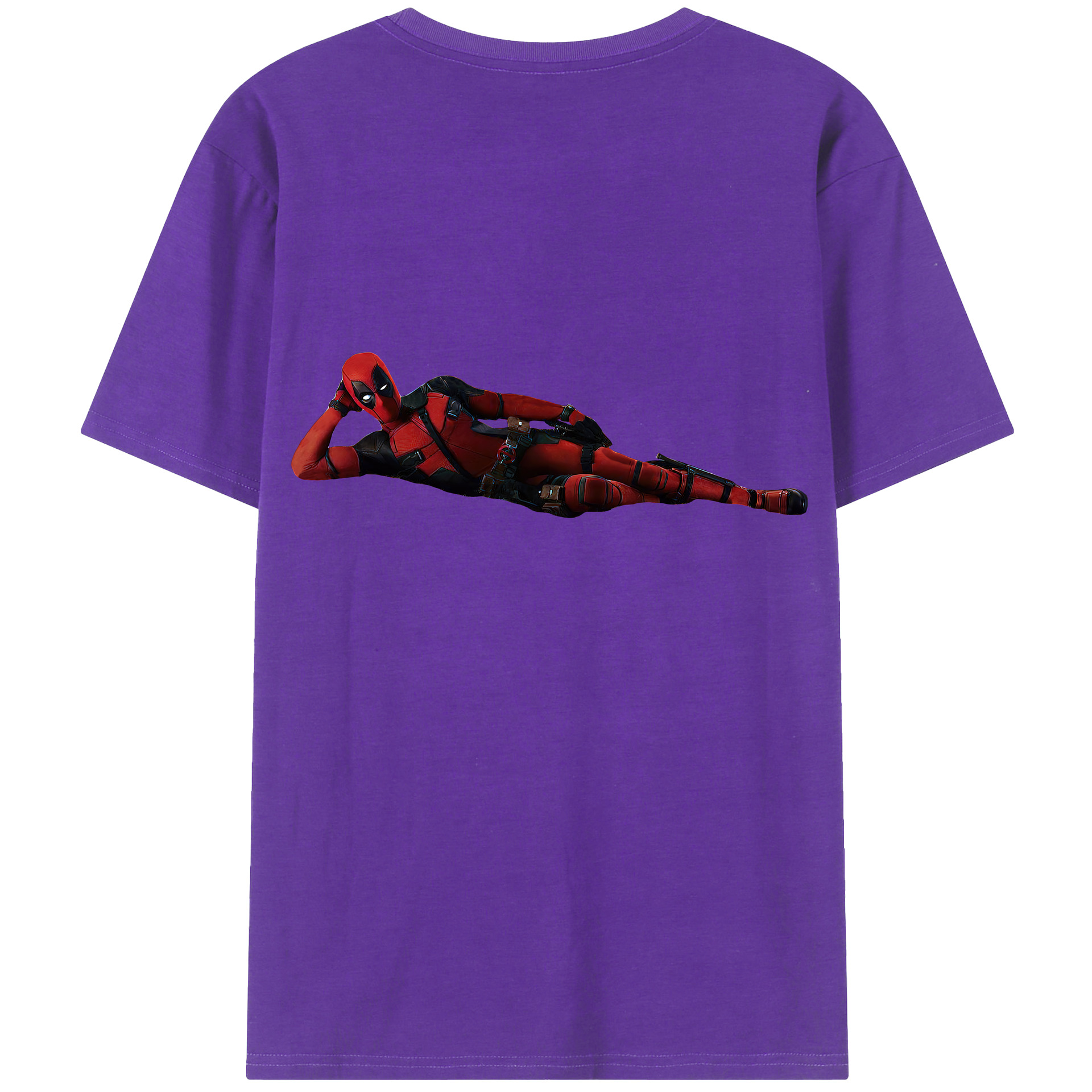 （画像用） Deadpool デッドプール 綿100％半袖Tシャツ（背面プリント）