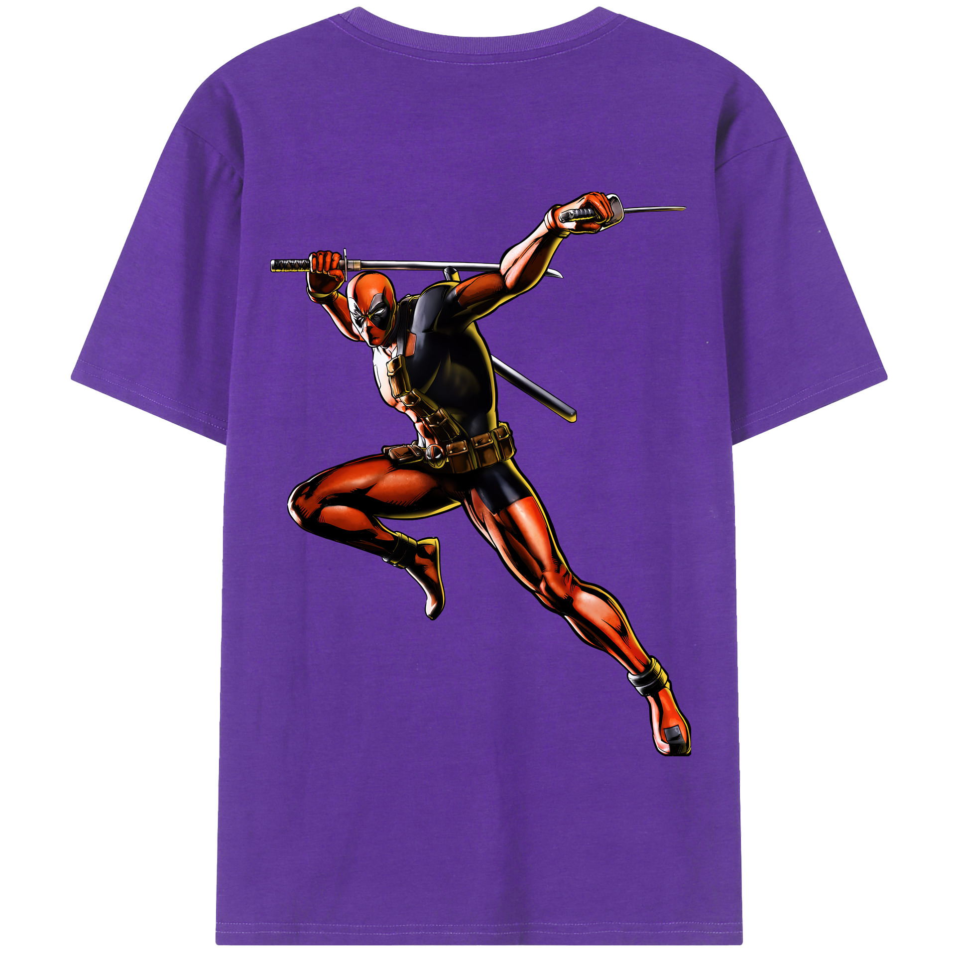 （画像用） Deadpool デッドプール 綿100％半袖Tシャツ（背面プリント）