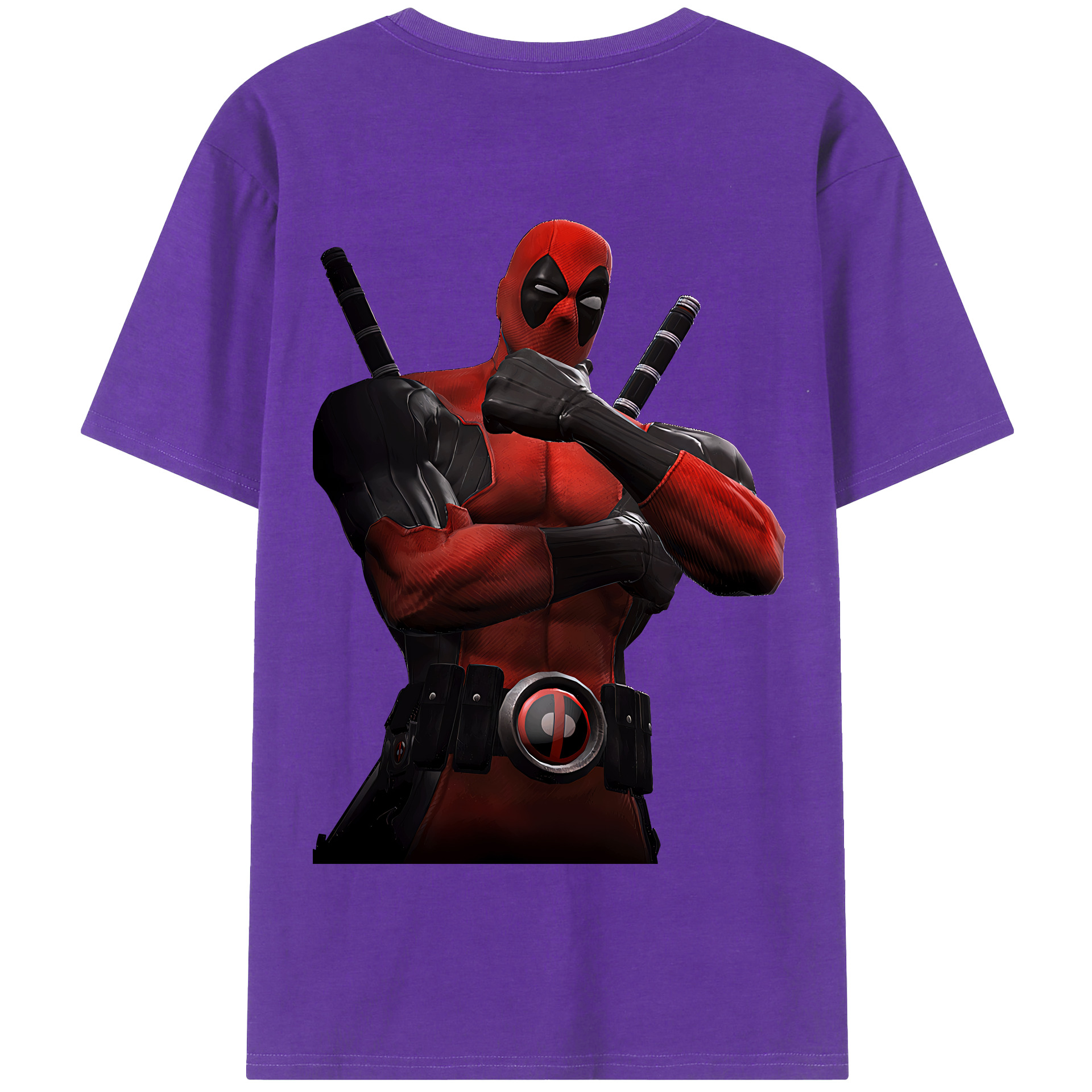 （画像用） Deadpool デッドプール 綿100％半袖Tシャツ（背面プリント）