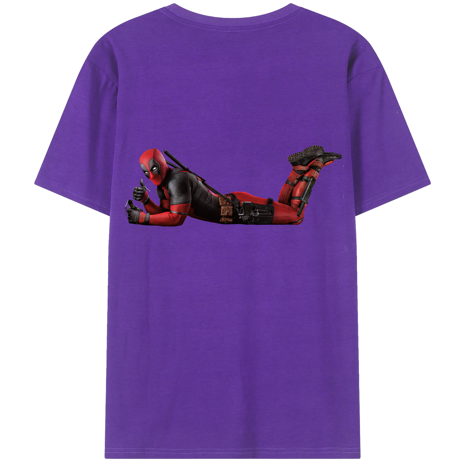 （画像用） Deadpool デッドプール 綿100％半袖Tシャツ（背面プリント）
