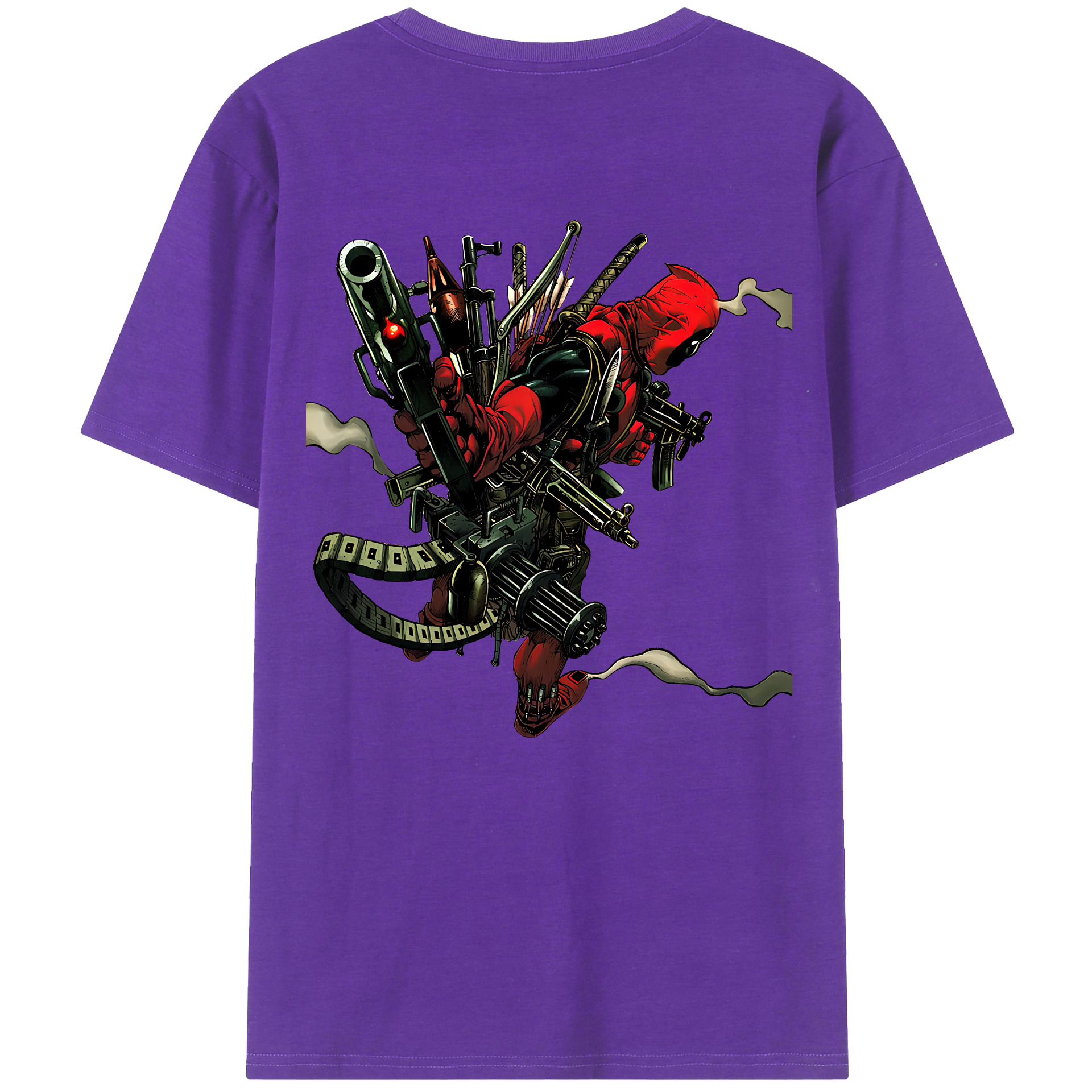 （画像用） Deadpool デッドプール 綿100％半袖Tシャツ（背面プリント）