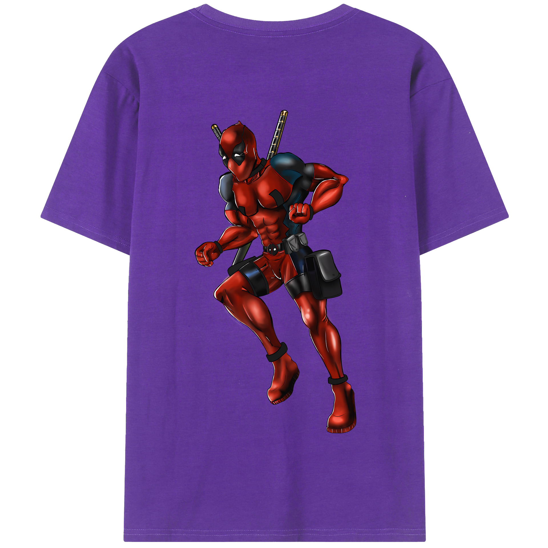 （画像用） Deadpool デッドプール 綿100％半袖Tシャツ（背面プリント）
