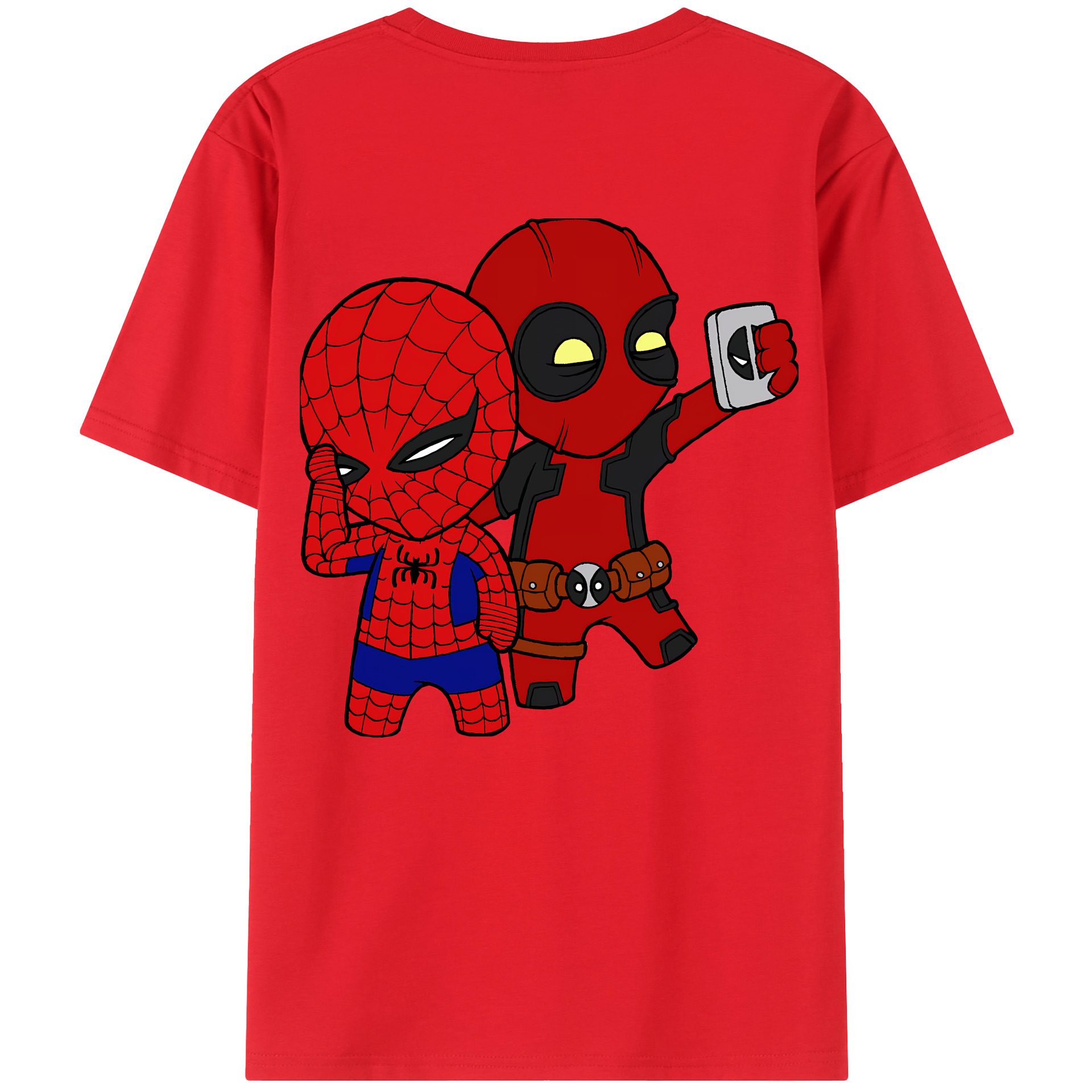 （画像用） Deadpool デッドプール 綿100％半袖Tシャツ（背面プリント）