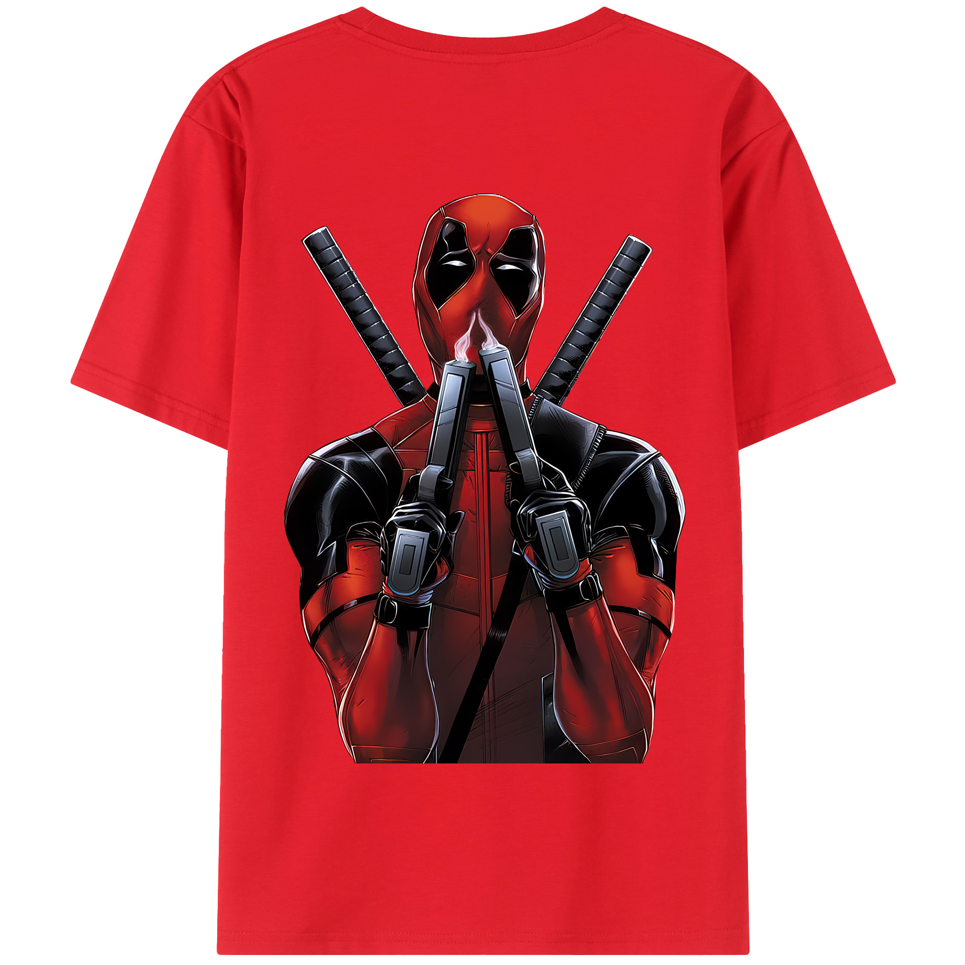 （画像用） Deadpool デッドプール 綿100％半袖Tシャツ（背面プリント）