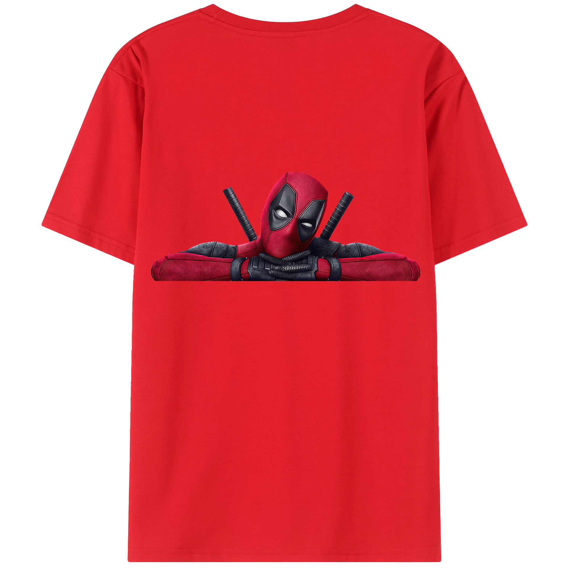 （画像用） Deadpool デッドプール 綿100％半袖Tシャツ（背面プリント）