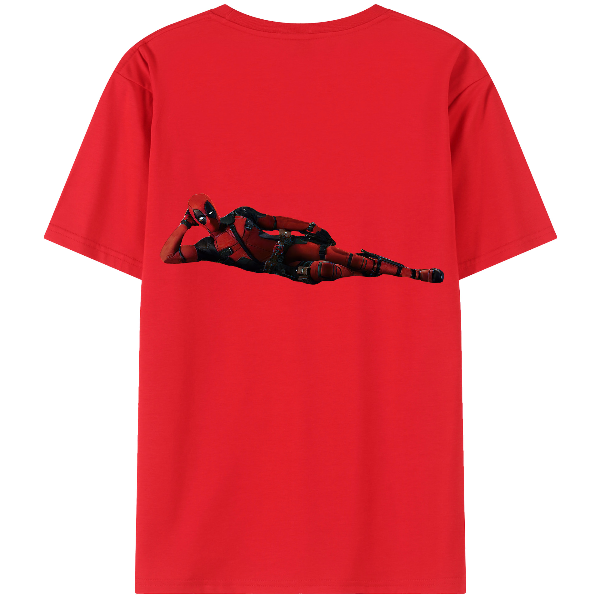 （画像用） Deadpool デッドプール 綿100％半袖Tシャツ（背面プリント）