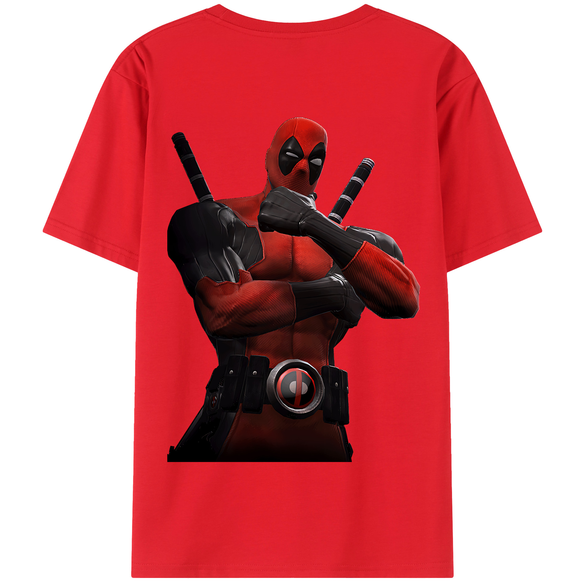 （画像用） Deadpool デッドプール 綿100％半袖Tシャツ（背面プリント）