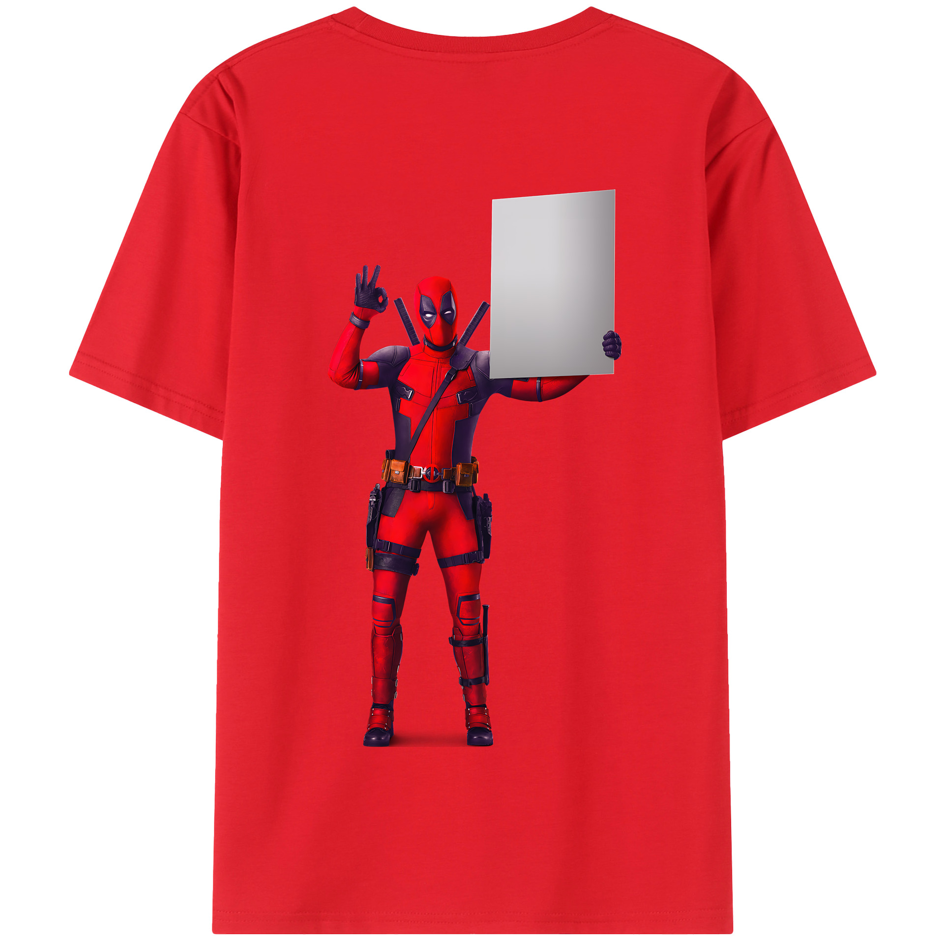 （画像用） Deadpool デッドプール 綿100％半袖Tシャツ（背面プリント）