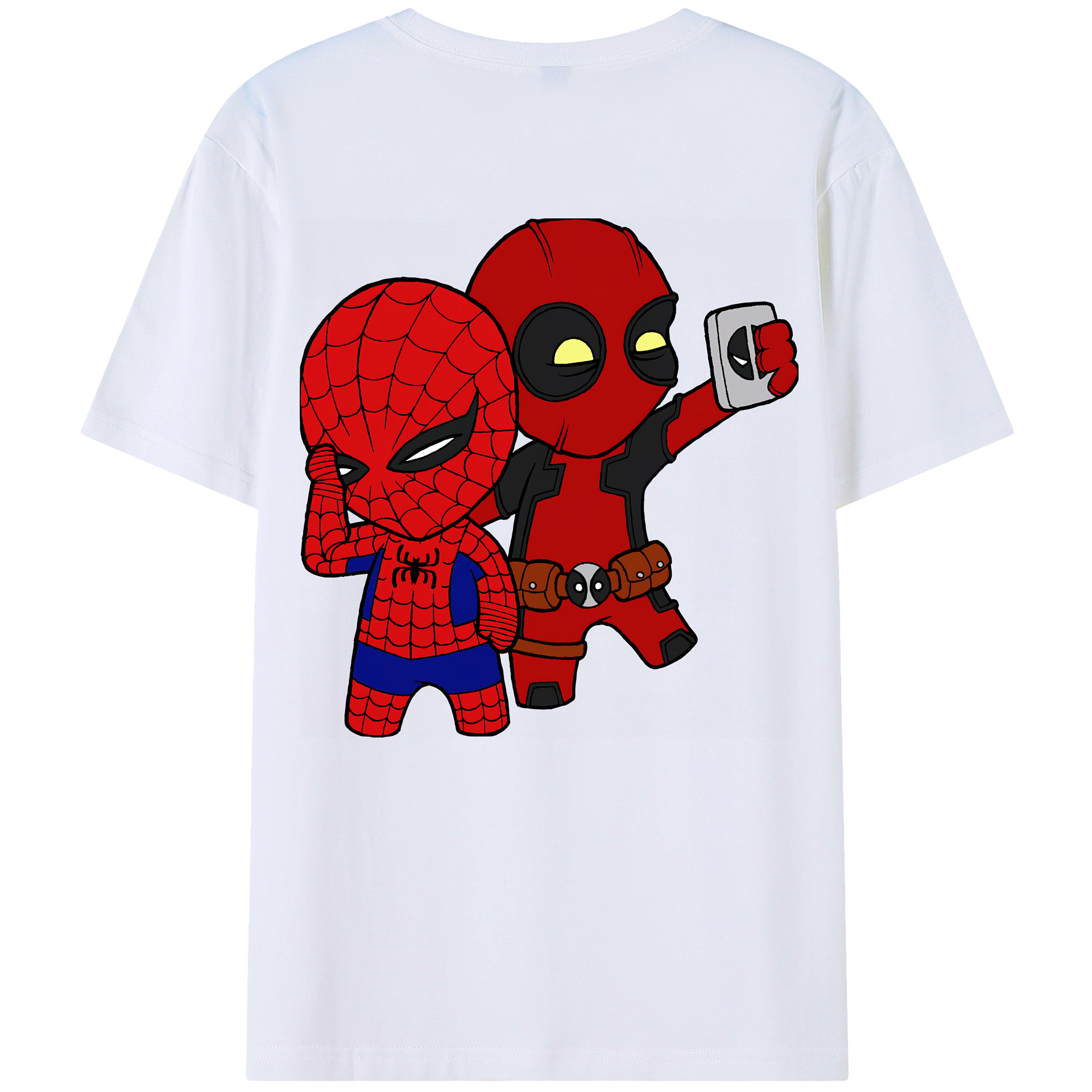 （画像用） Deadpool デッドプール 綿100％半袖Tシャツ（背面プリント）