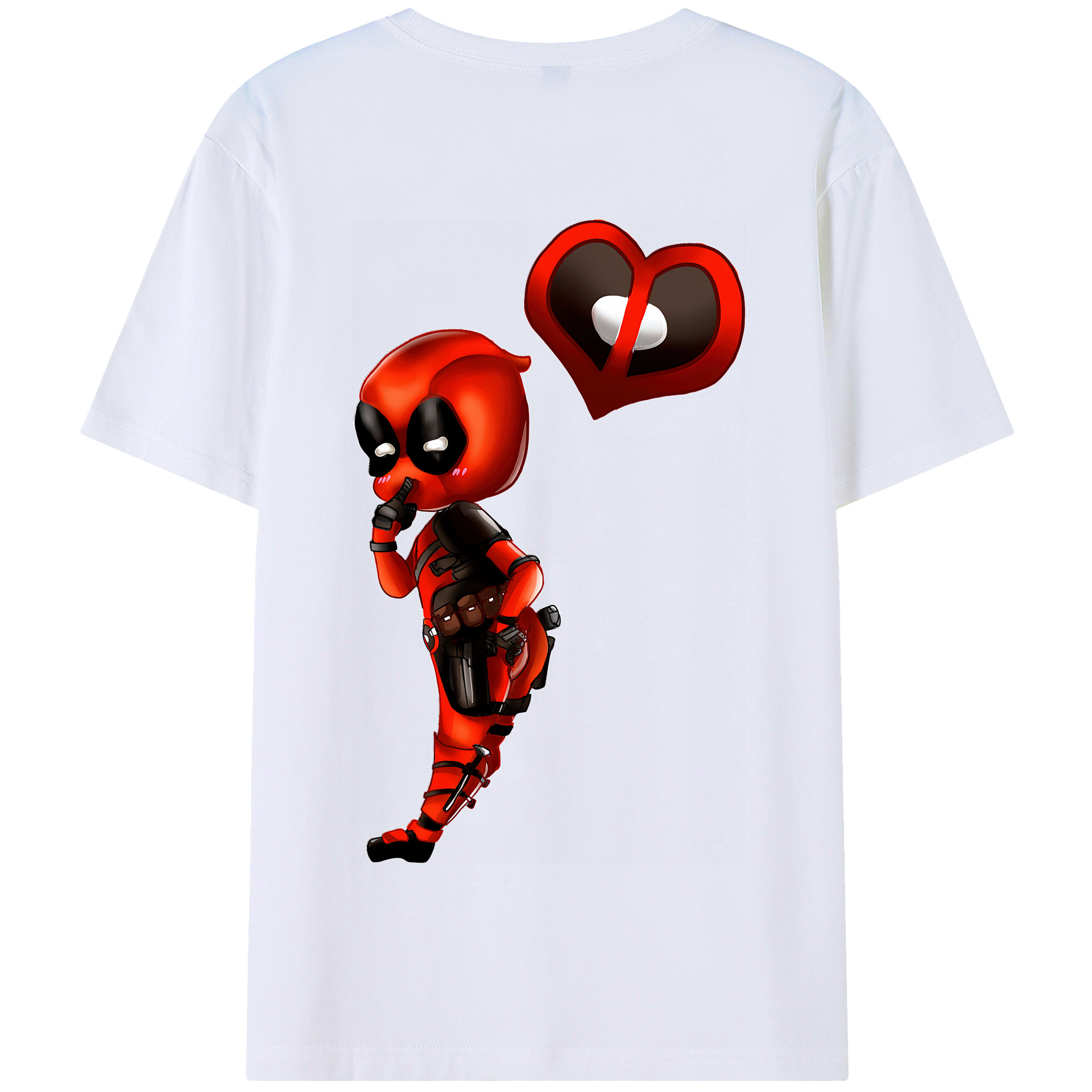 （画像用） Deadpool デッドプール 綿100％半袖Tシャツ（背面プリント）