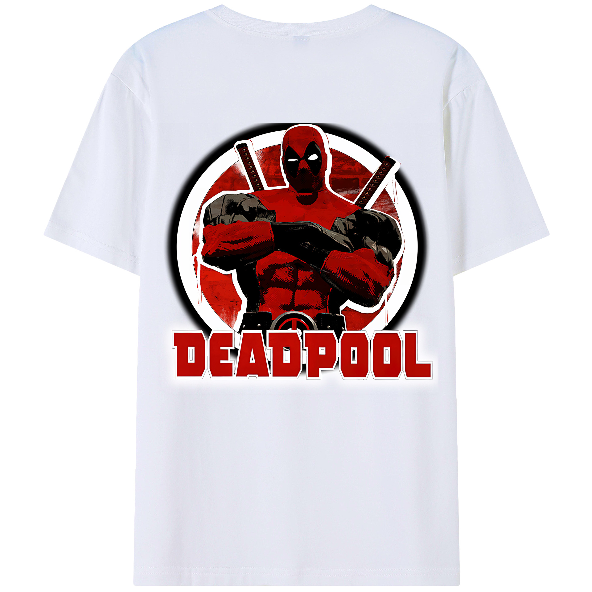 （画像用） Deadpool デッドプール 綿100％半袖Tシャツ（背面プリント）