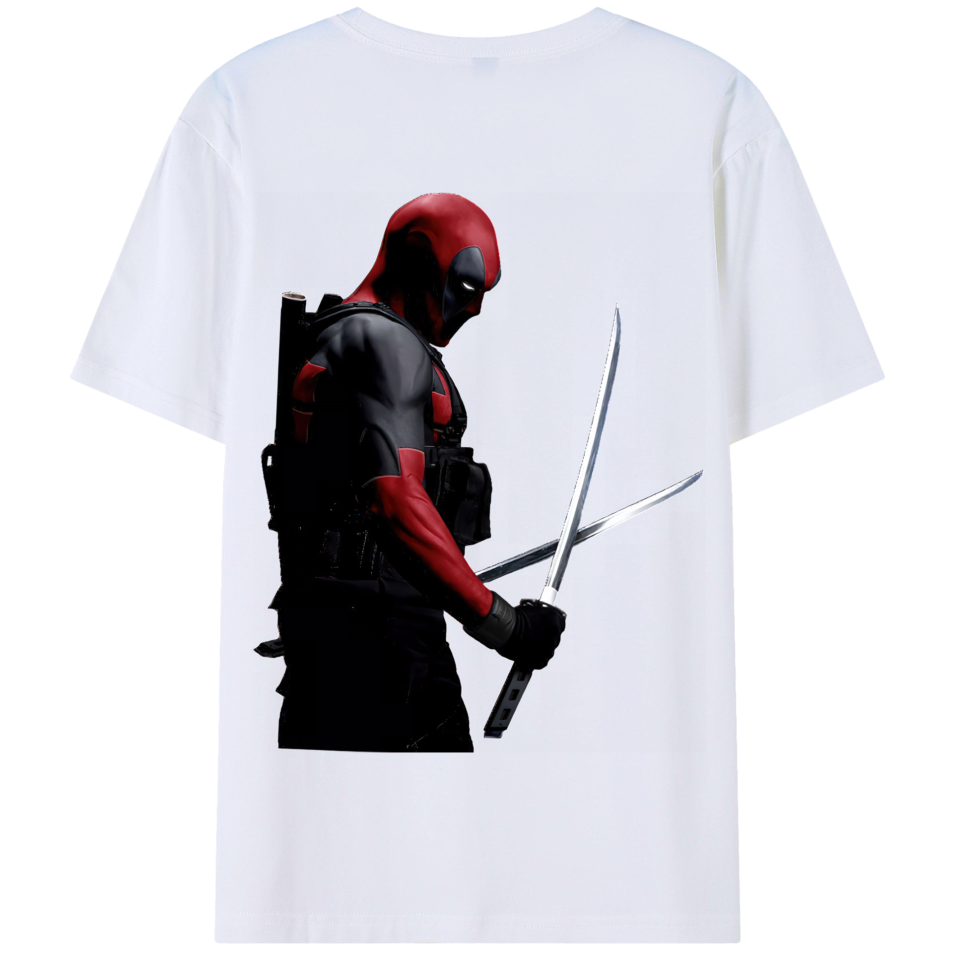 （画像用） Deadpool デッドプール 綿100％半袖Tシャツ（背面プリント）