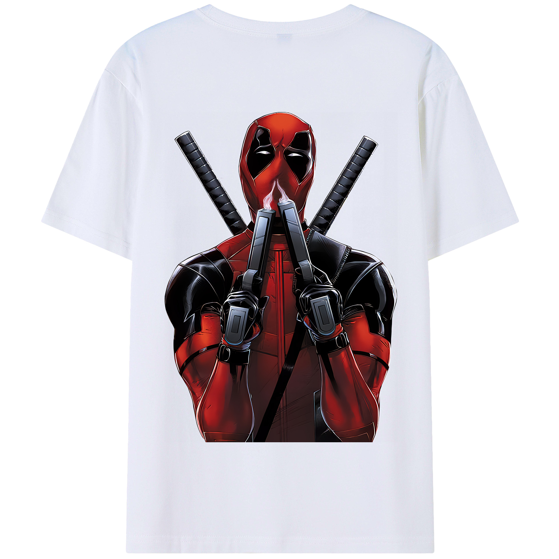 （画像用） Deadpool デッドプール 綿100％半袖Tシャツ（背面プリント）