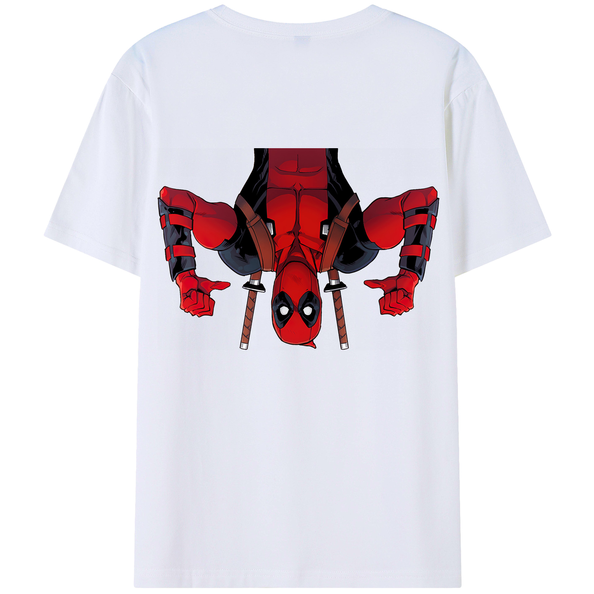 （画像用） Deadpool デッドプール 綿100％半袖Tシャツ（背面プリント）
