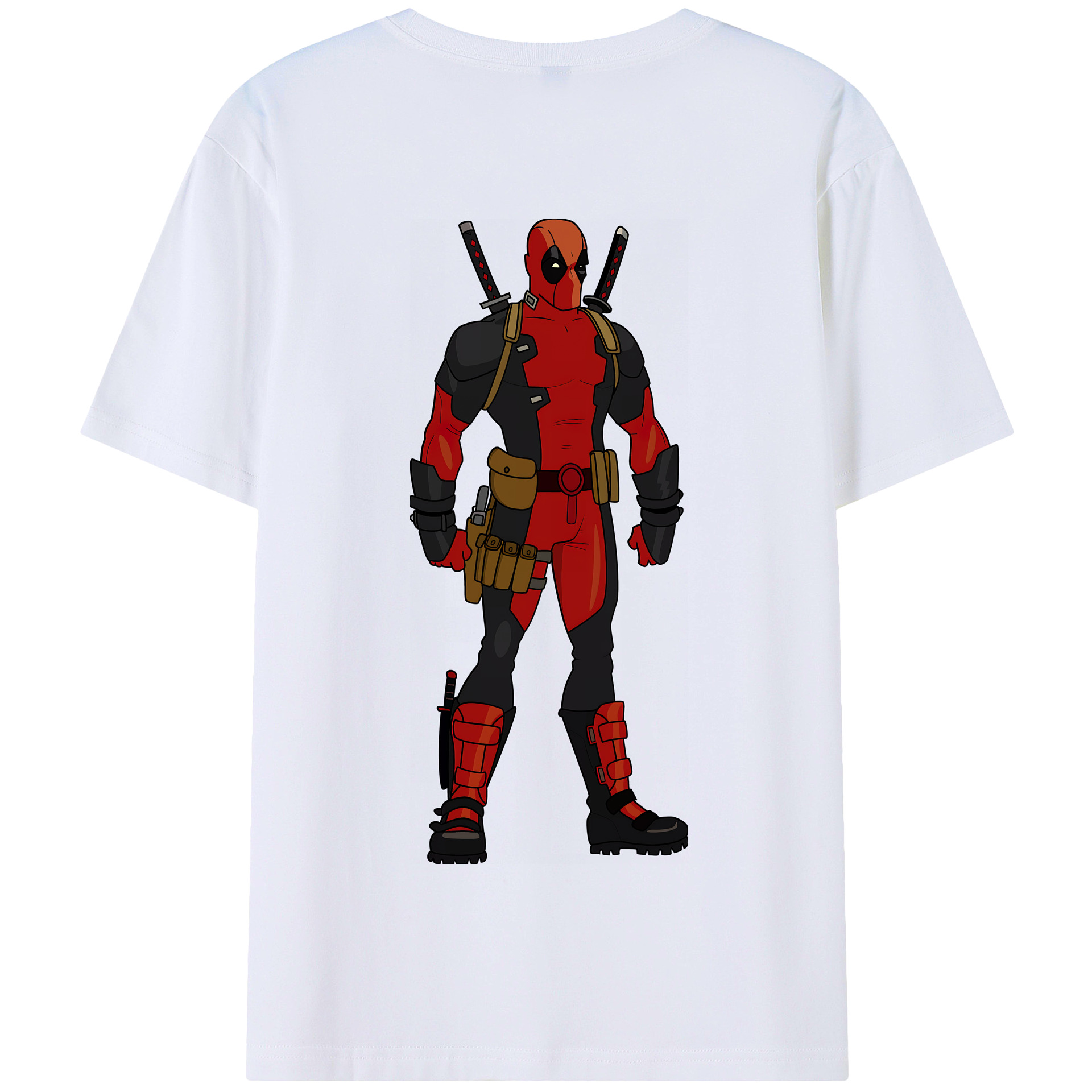 （画像用） Deadpool デッドプール 綿100％半袖Tシャツ（背面プリント）