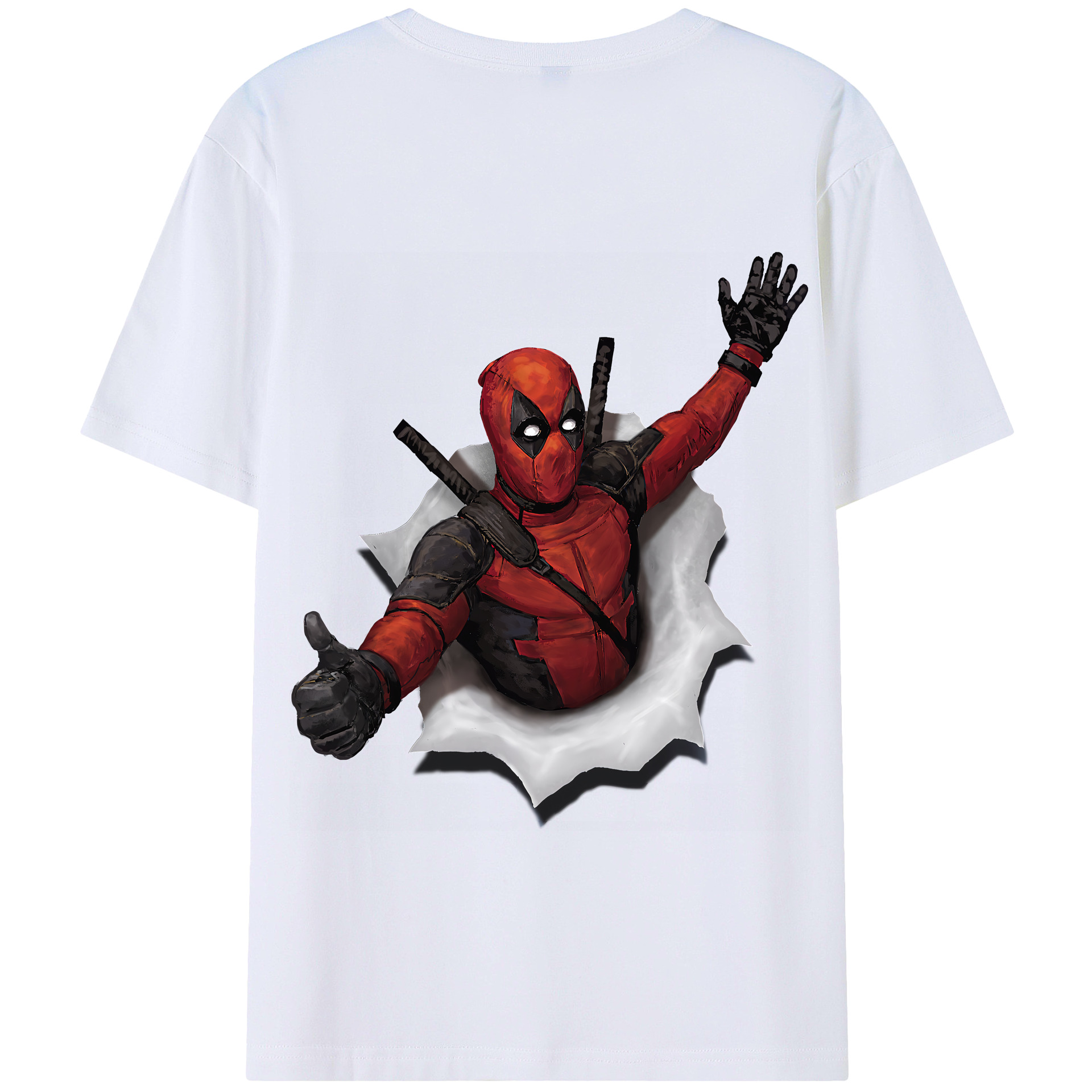 （画像用） Deadpool デッドプール 綿100％半袖Tシャツ（背面プリント）