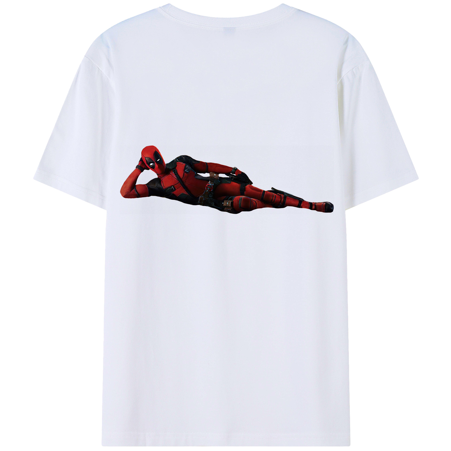 （画像用） Deadpool デッドプール 綿100％半袖Tシャツ（背面プリント）