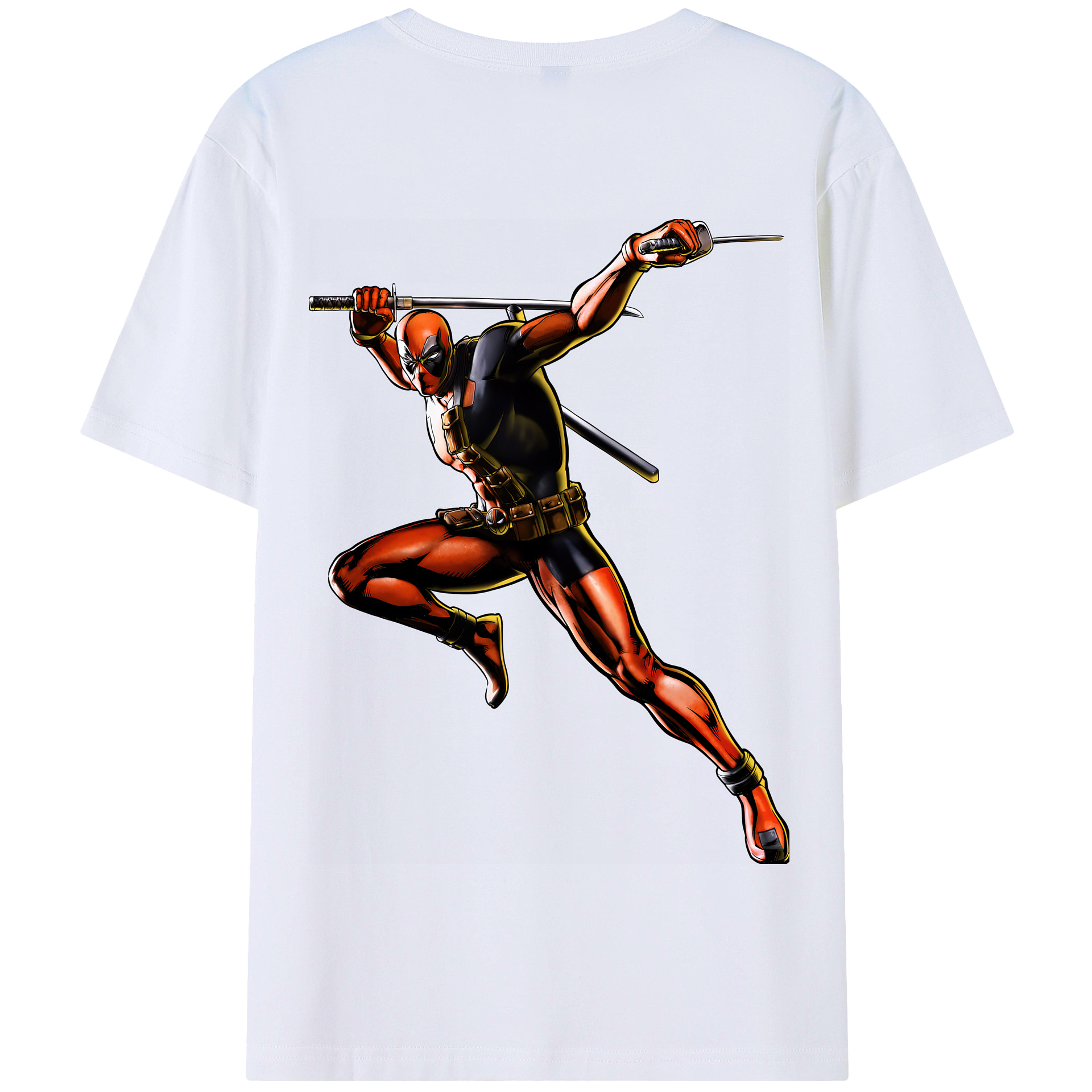 （画像用） Deadpool デッドプール 綿100％半袖Tシャツ（背面プリント）
