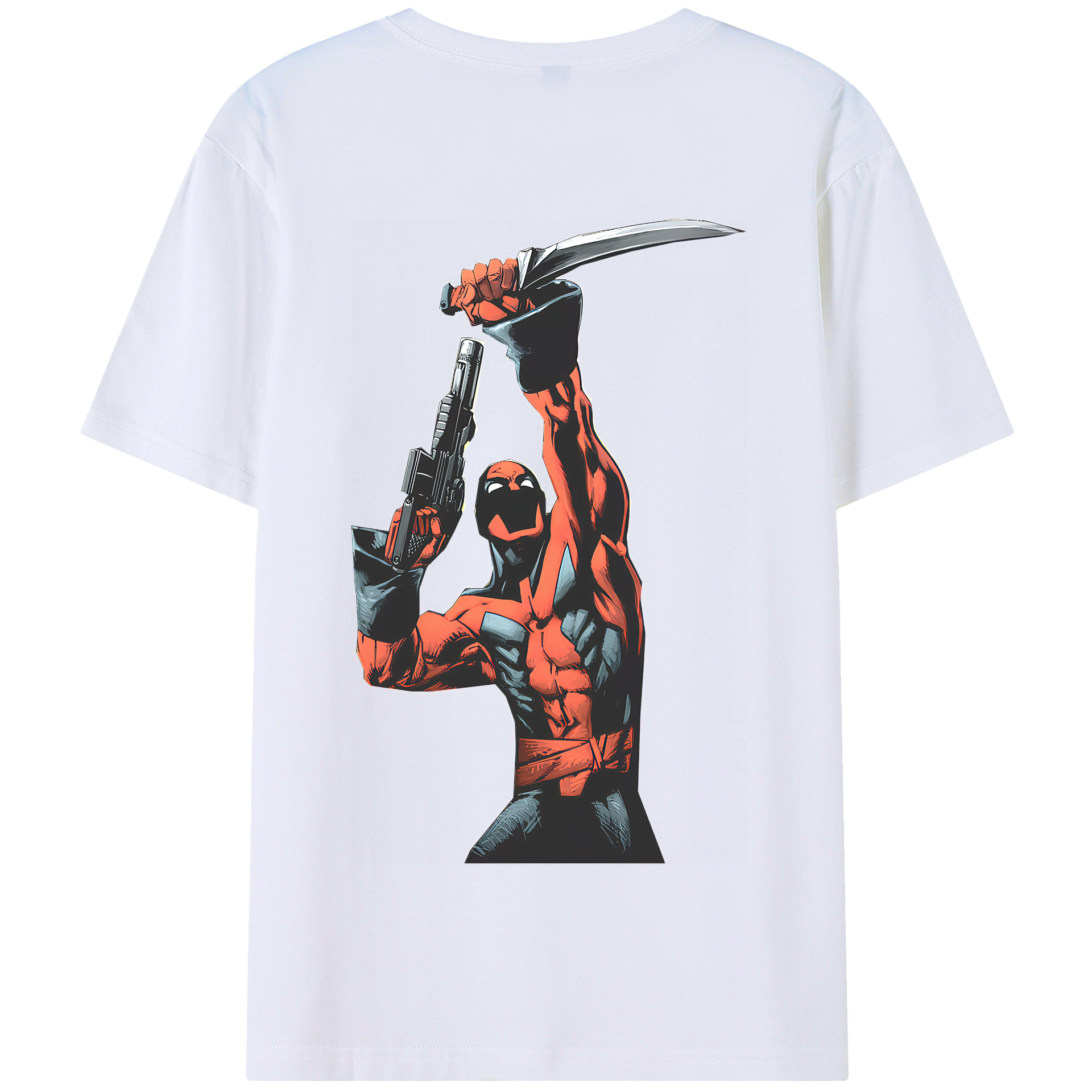 （画像用） Deadpool デッドプール 綿100％半袖Tシャツ（背面プリント）