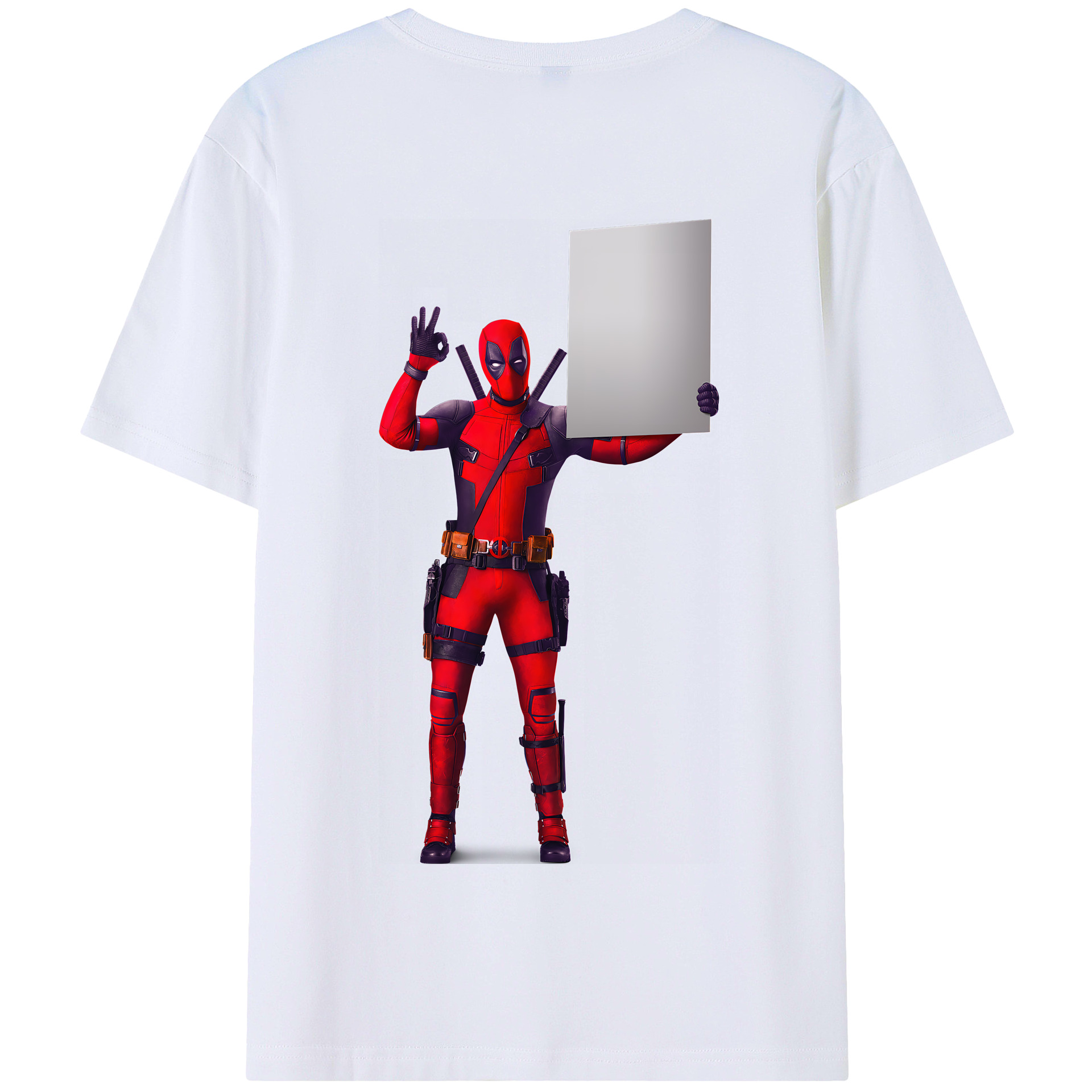 （画像用） Deadpool デッドプール 綿100％半袖Tシャツ（背面プリント）