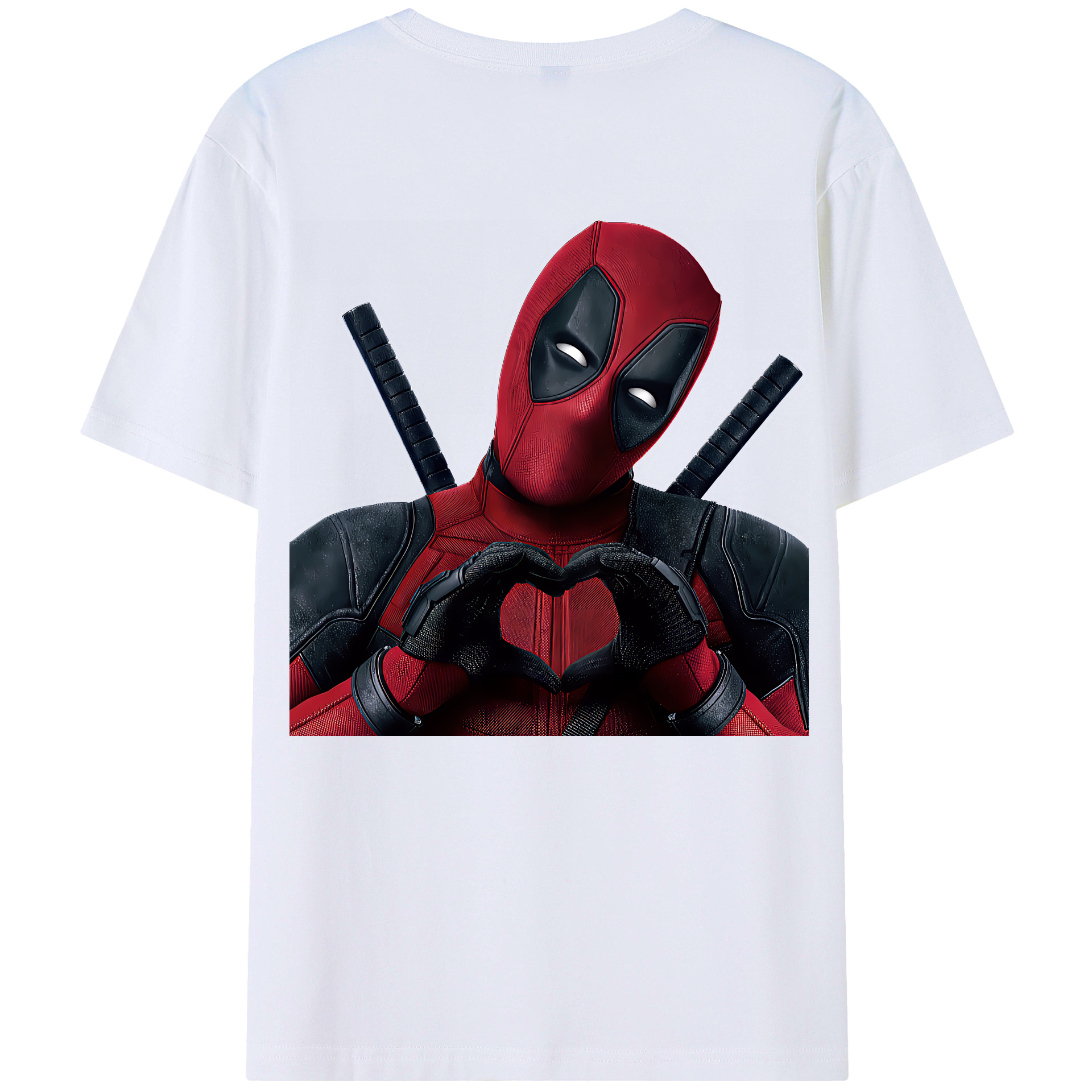 （画像用） Deadpool デッドプール 綿100％半袖Tシャツ（背面プリント）