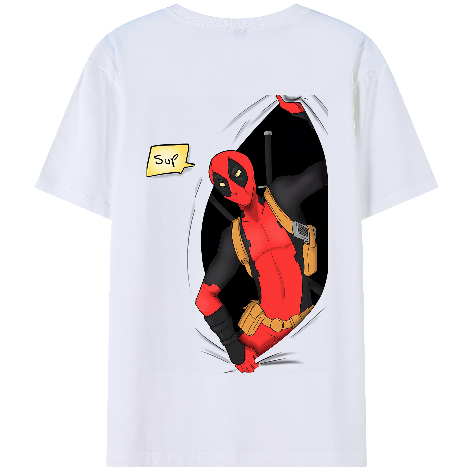 （画像用） Deadpool デッドプール 綿100％半袖Tシャツ（背面プリント）