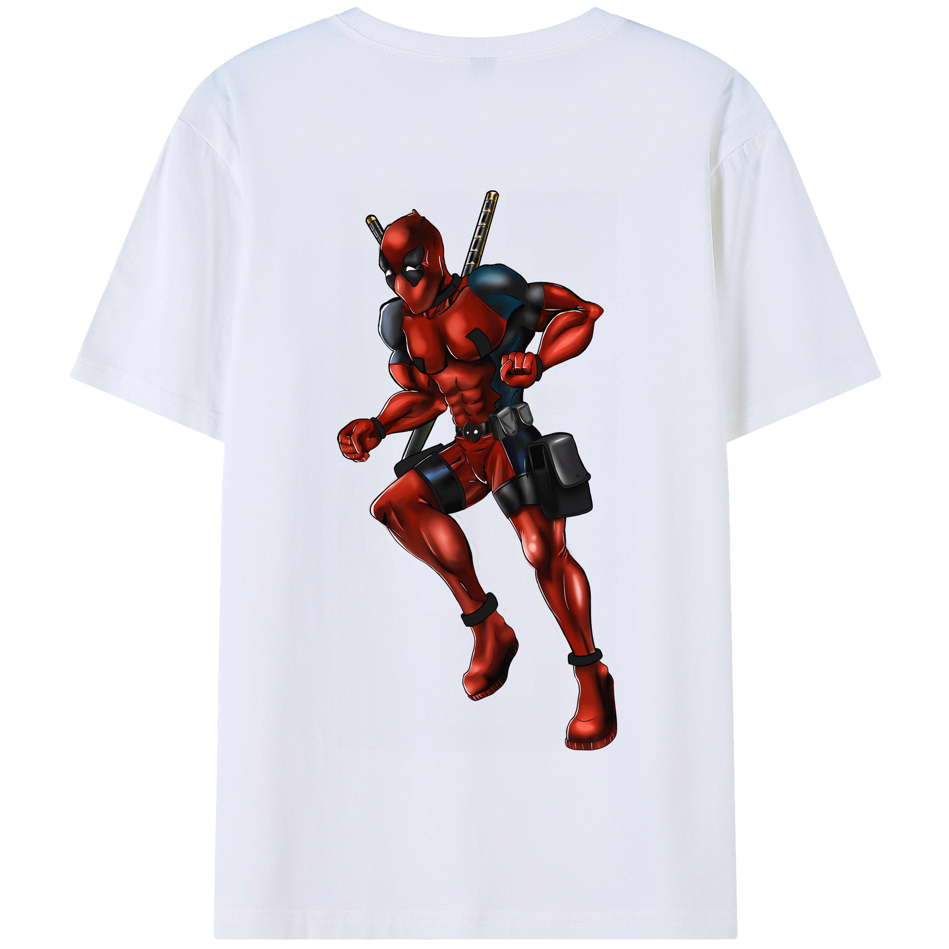 （画像用） Deadpool デッドプール 綿100％半袖Tシャツ（背面プリント）