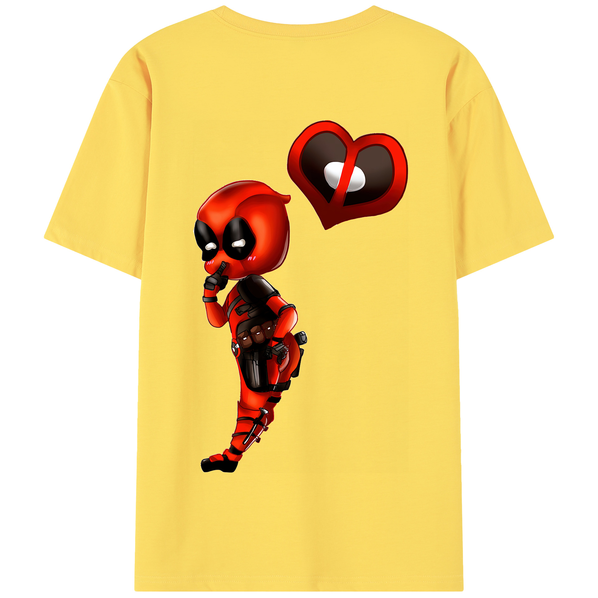 （画像用） Deadpool デッドプール 綿100％半袖Tシャツ（背面プリント）