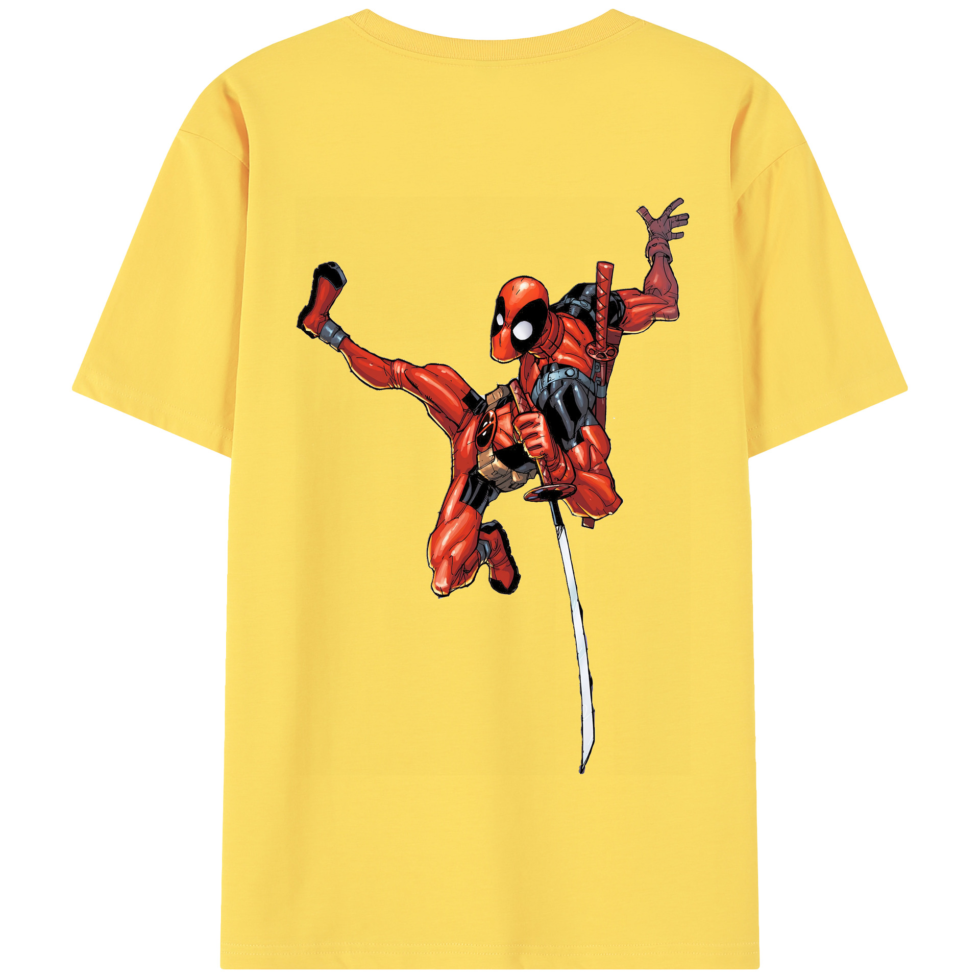 （画像用） Deadpool デッドプール 綿100％半袖Tシャツ（背面プリント）