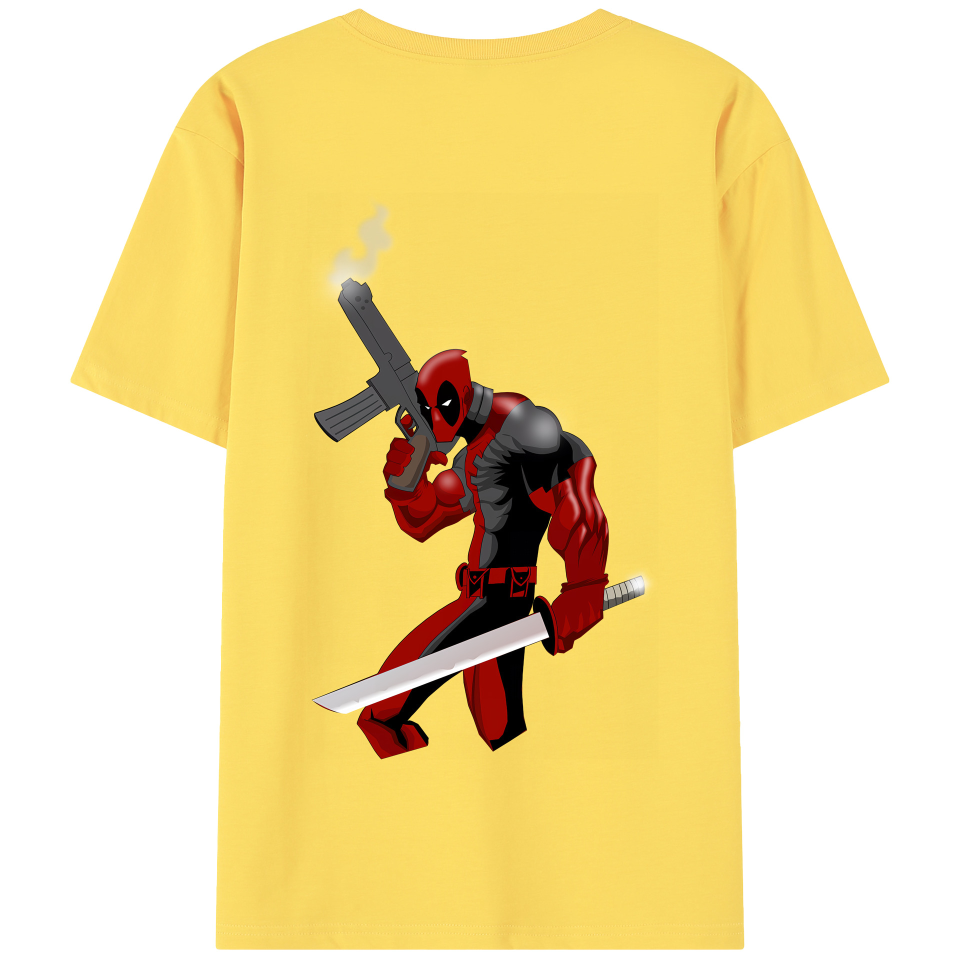 （画像用） Deadpool デッドプール 綿100％半袖Tシャツ（背面プリント）