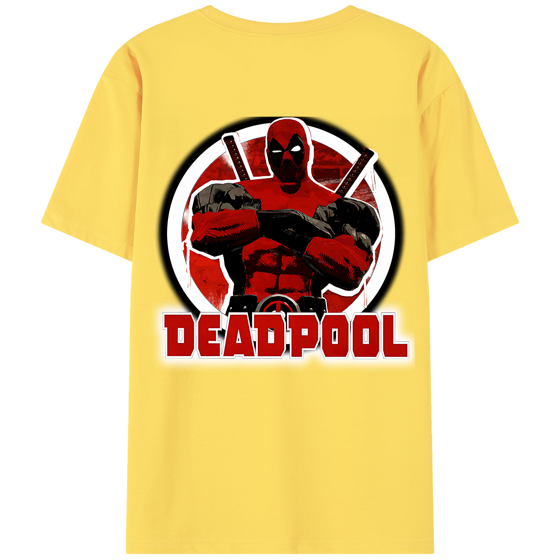 （画像用） Deadpool デッドプール 綿100％半袖Tシャツ（背面プリント）