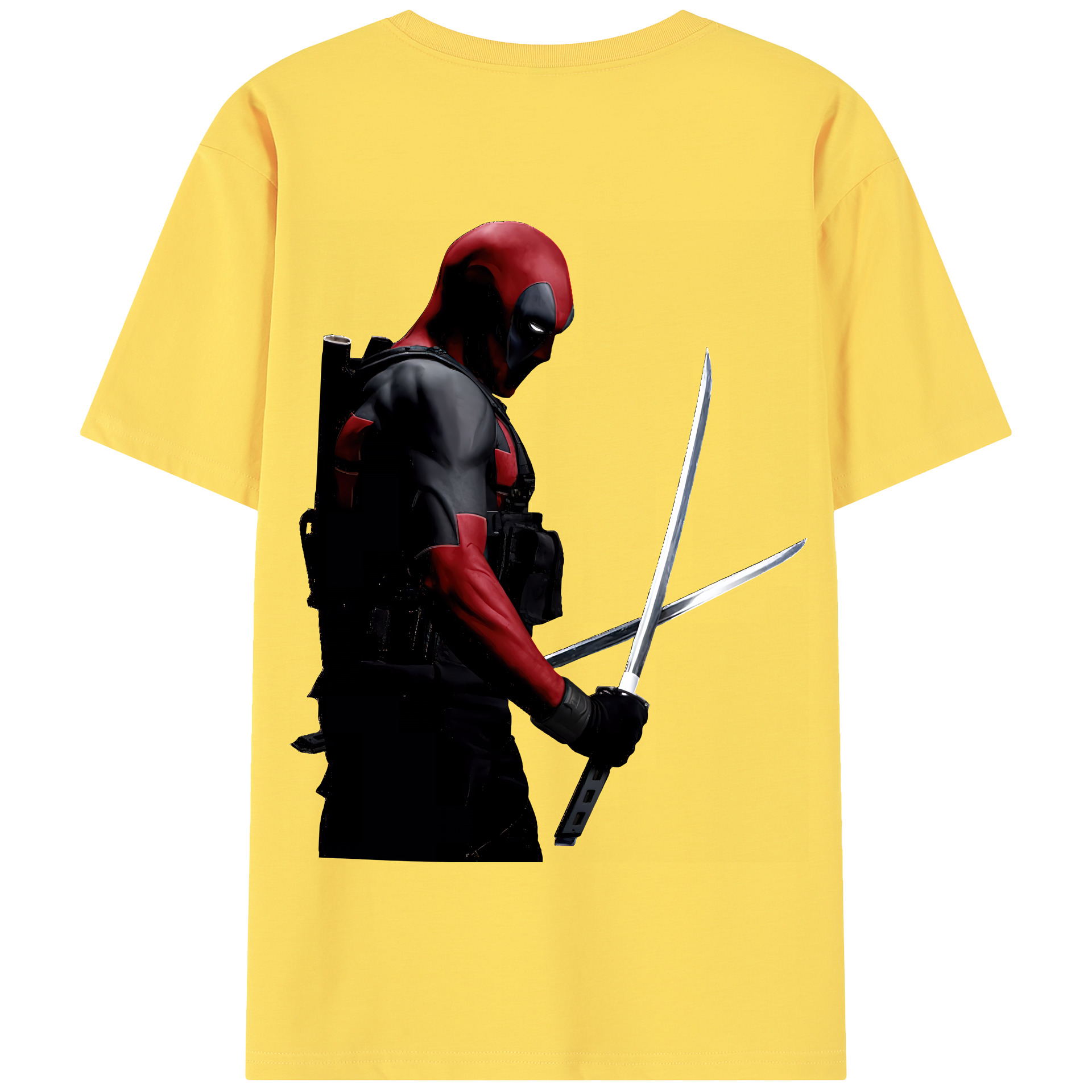 （画像用） Deadpool デッドプール 綿100％半袖Tシャツ（背面プリント）