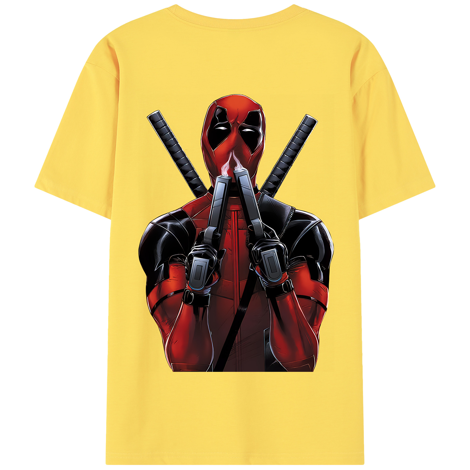 （画像用） Deadpool デッドプール 綿100％半袖Tシャツ（背面プリント）