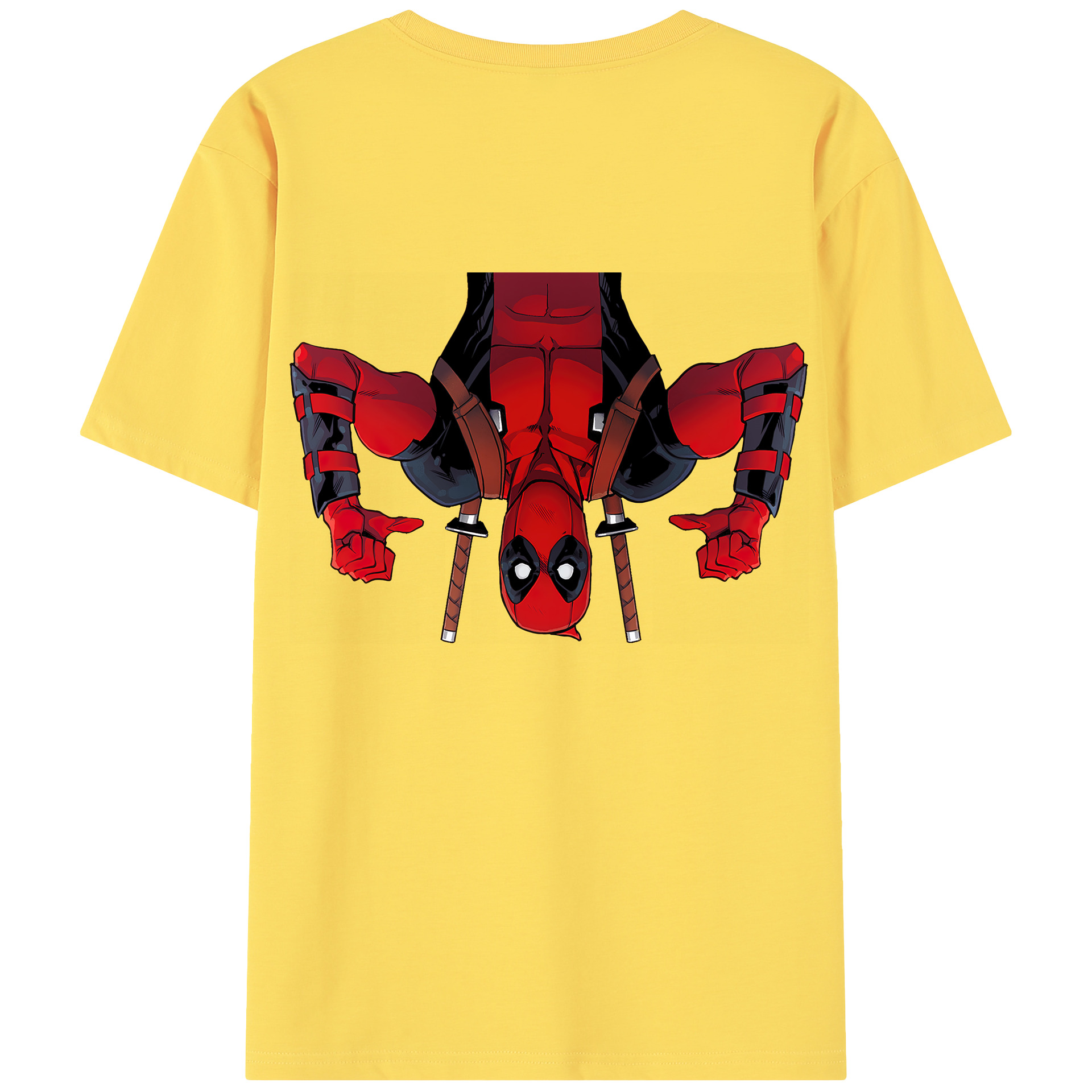（画像用） Deadpool デッドプール 綿100％半袖Tシャツ（背面プリント）